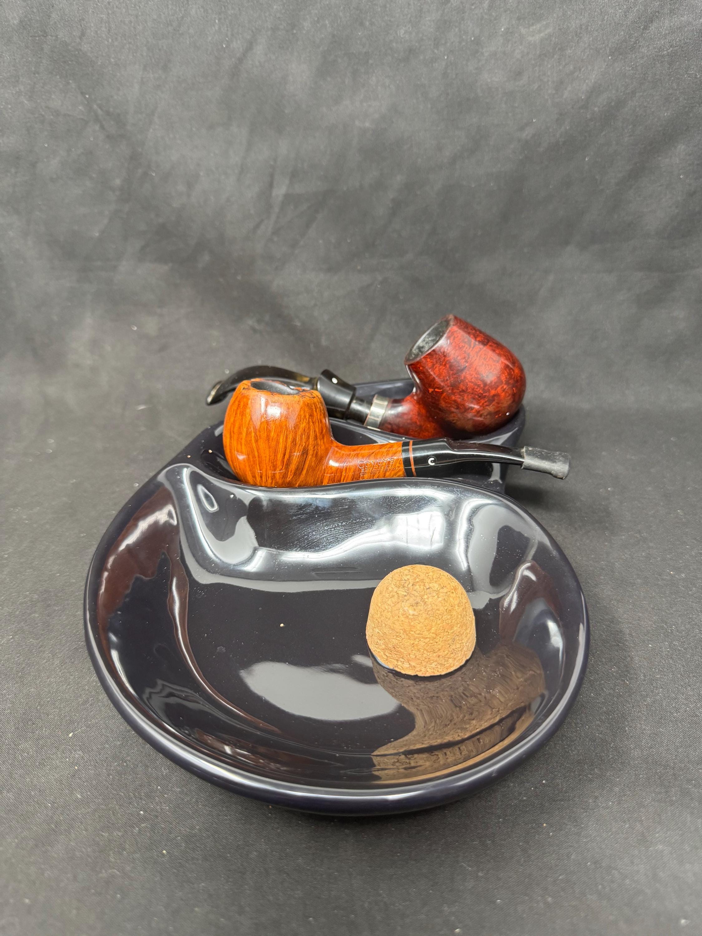 Ceramic Smoking Pipe Ashtray and Stand - European Midcentury Estate 6