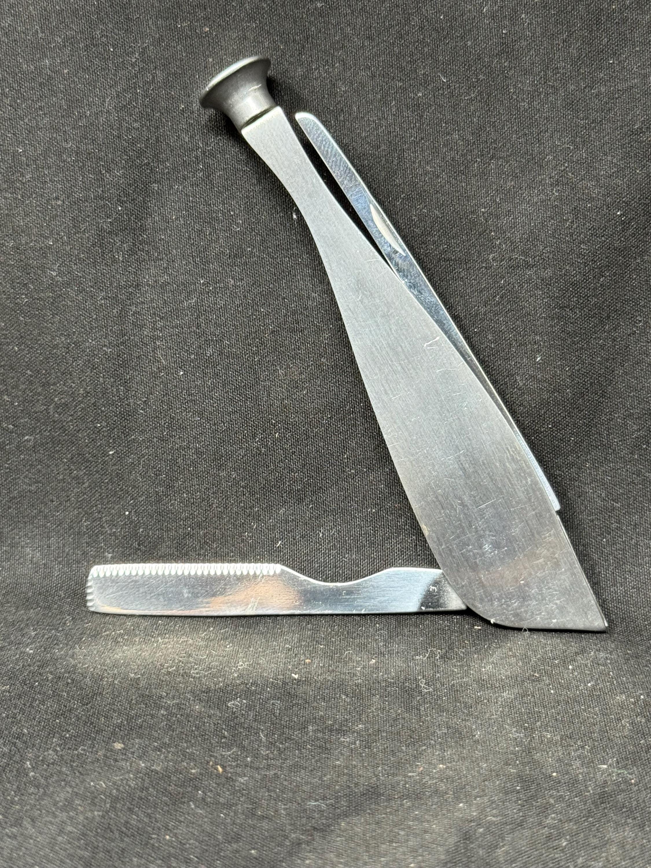 Antique Stainless Steel Pipe Tool c. 1900-1930 | Tamper, Reamer, Poker 9