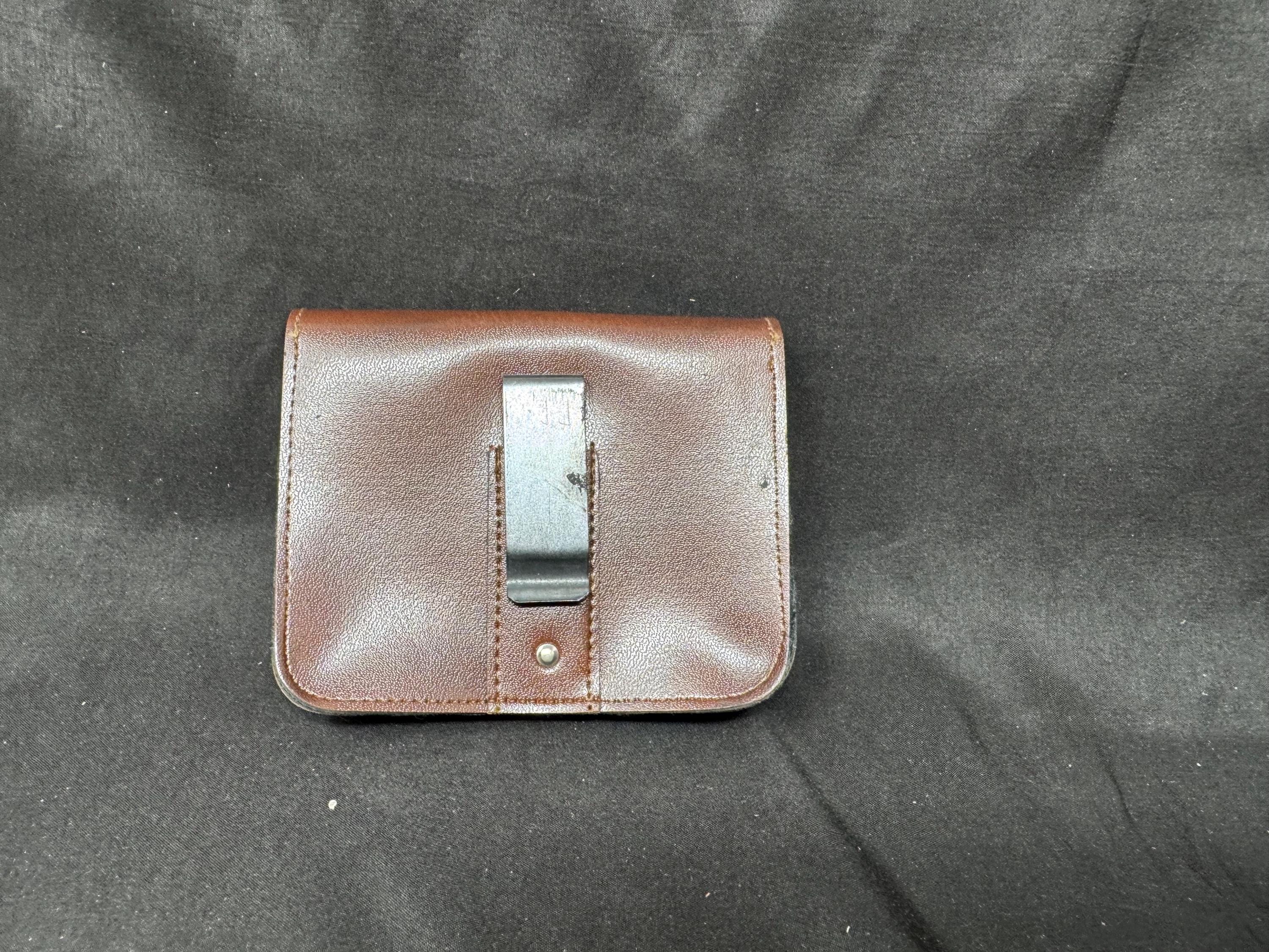 Vintage German Tan Leather Belt Pouch - Tobacco/EDC Case - NOS Condition 3