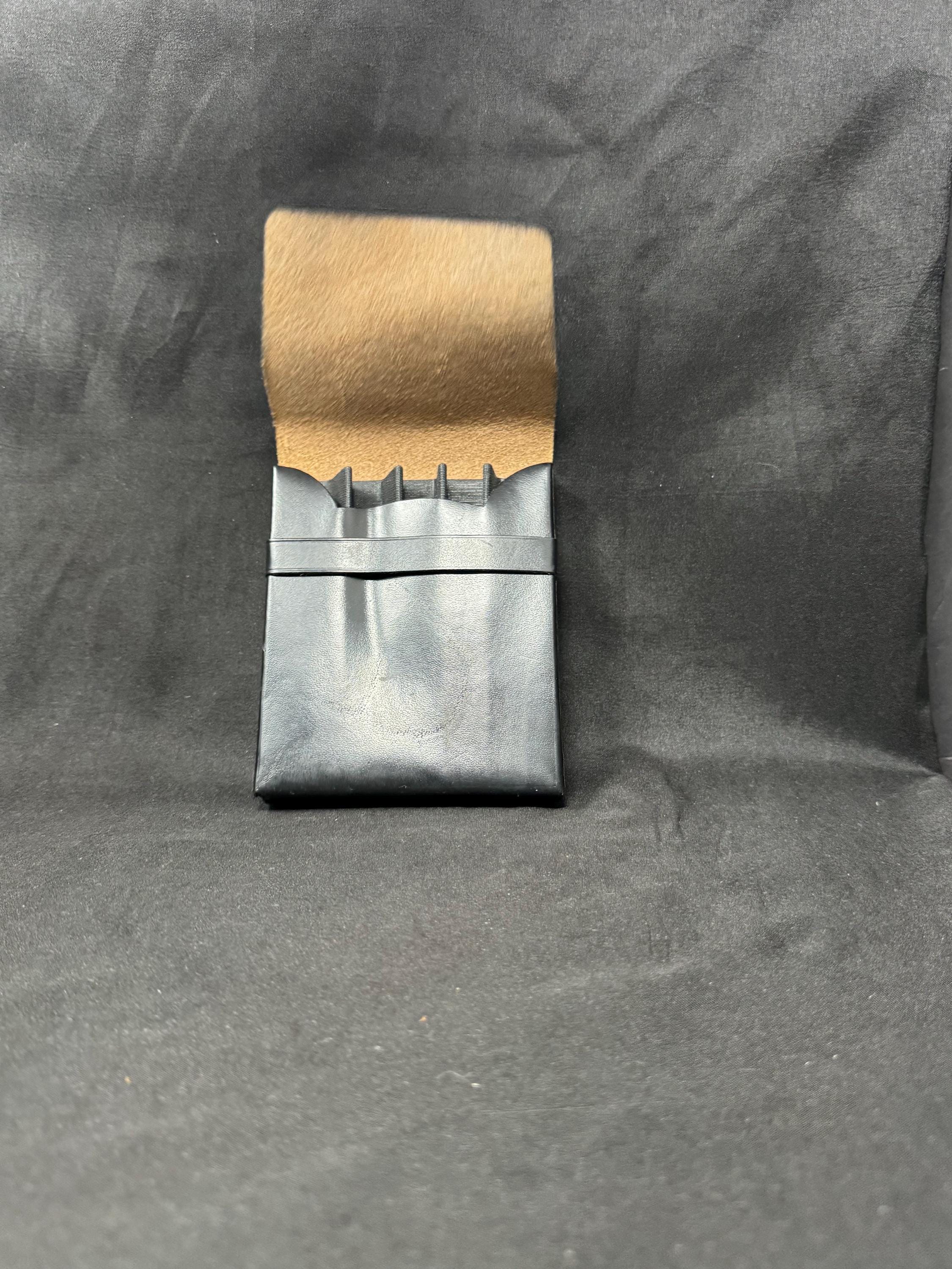 German Leather Five-Cigar Travel Case, Offenbach - Rigid Construction, Individual Compartments 10