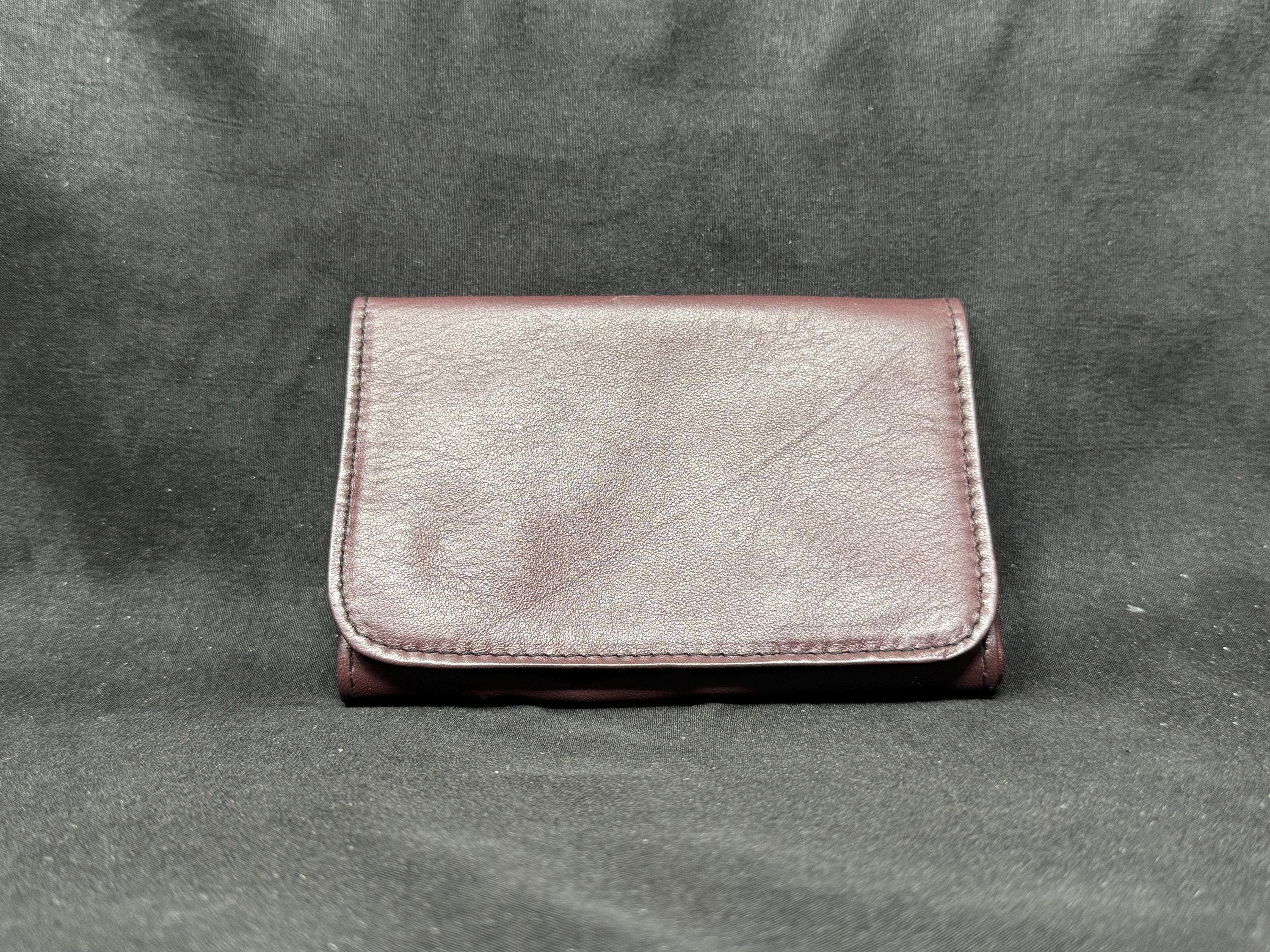 Vintage German Tri-Fold Leather Tobacco Pouch 2oz Tin Capacity – Estate Accessory 2