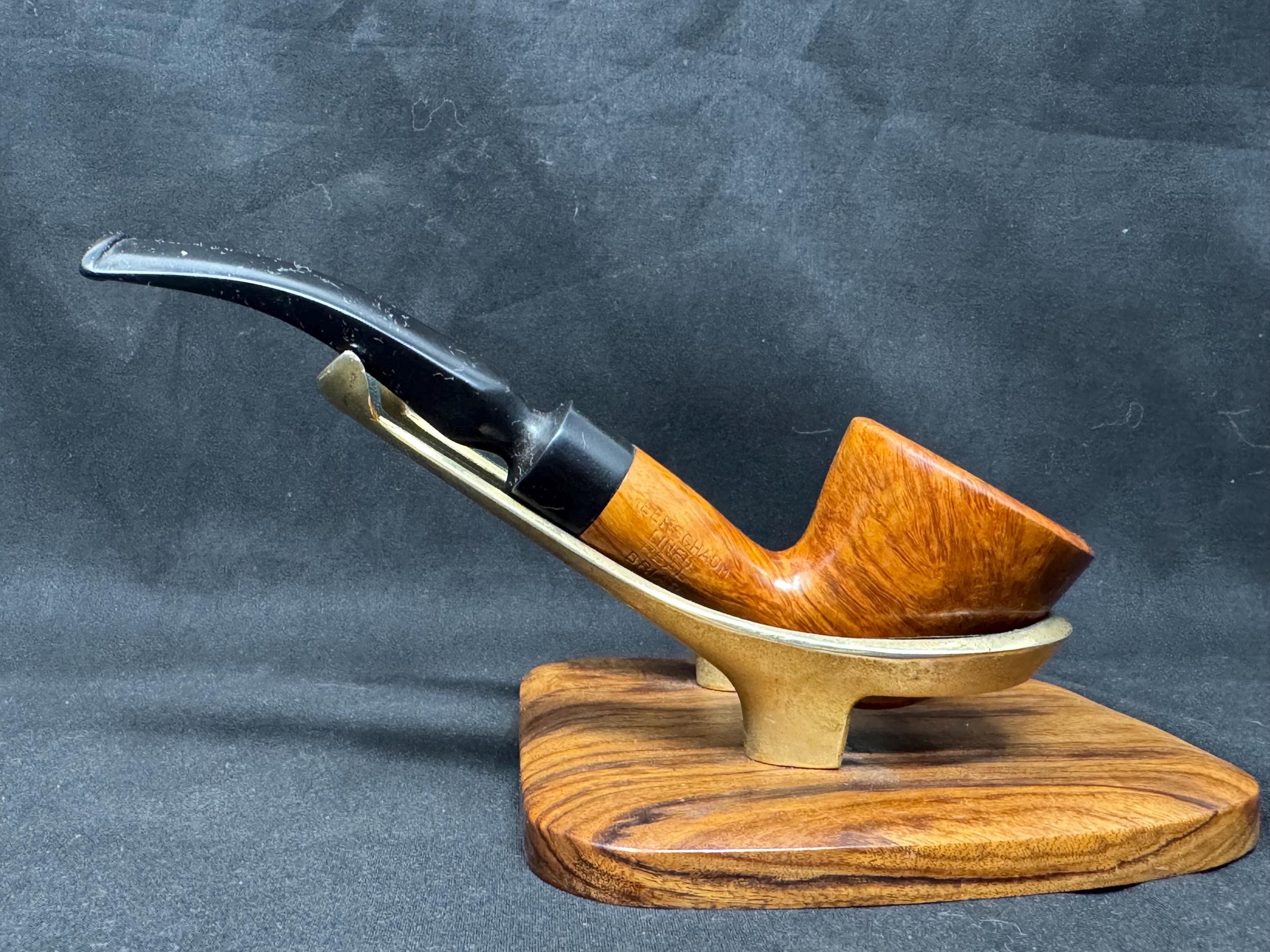 Las Vegas 4016 Meerschaum-Lined Briar Dublin | Ornate Floral Rim Saddle Stem 2