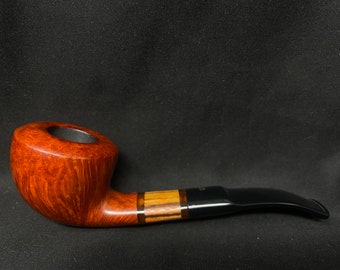 Dänische Tabakpfeife: Stanwell Zebrano (86) Smooth Bent Acorn Tabakpfeife