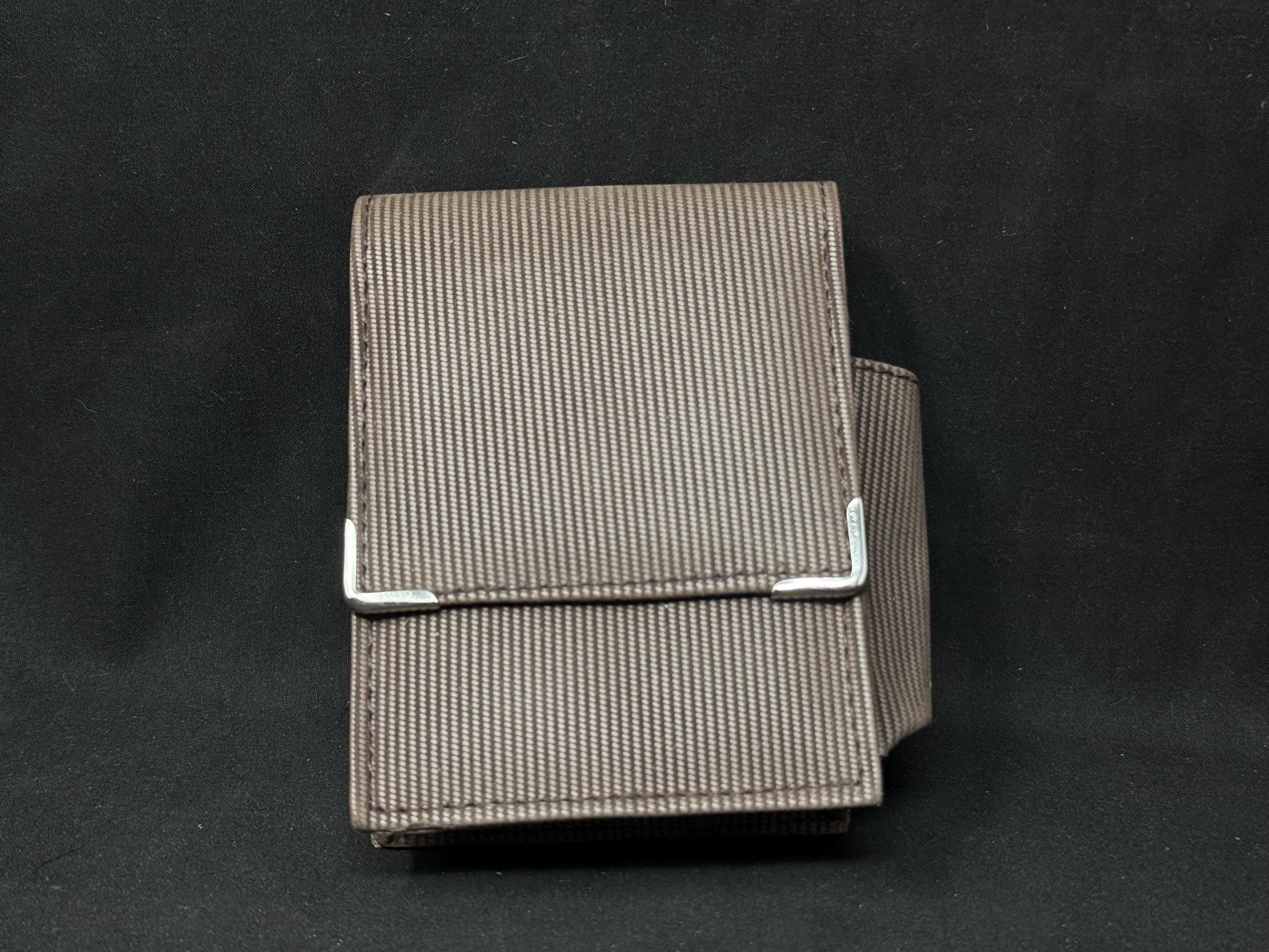 Vintage German Leather Cigarette & Lighter Set - Compact 4in Case, Brass Star Detail 4