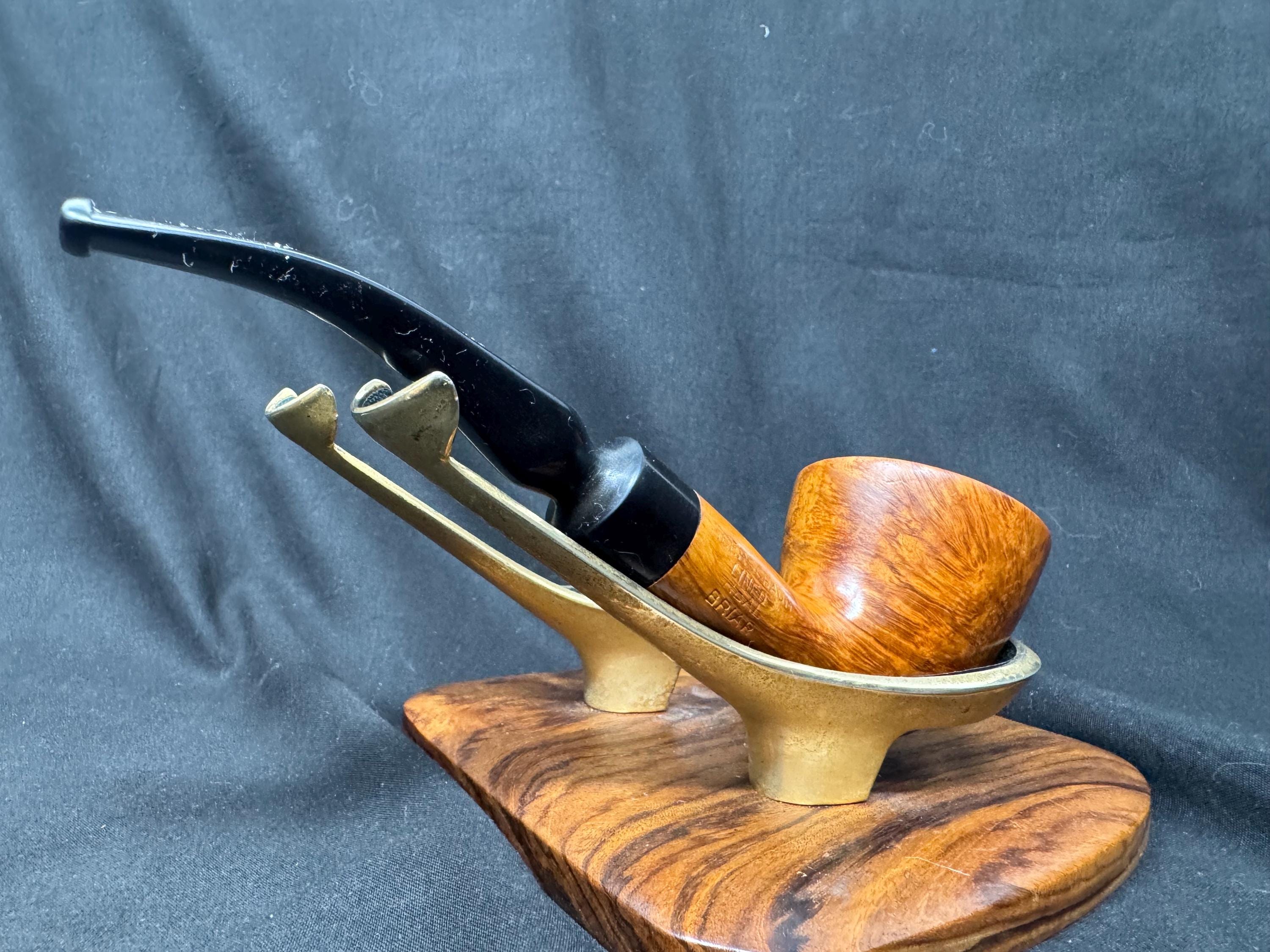 Las Vegas 4016 Meerschaum-Lined Briar Dublin | Ornate Floral Rim Saddle Stem 8