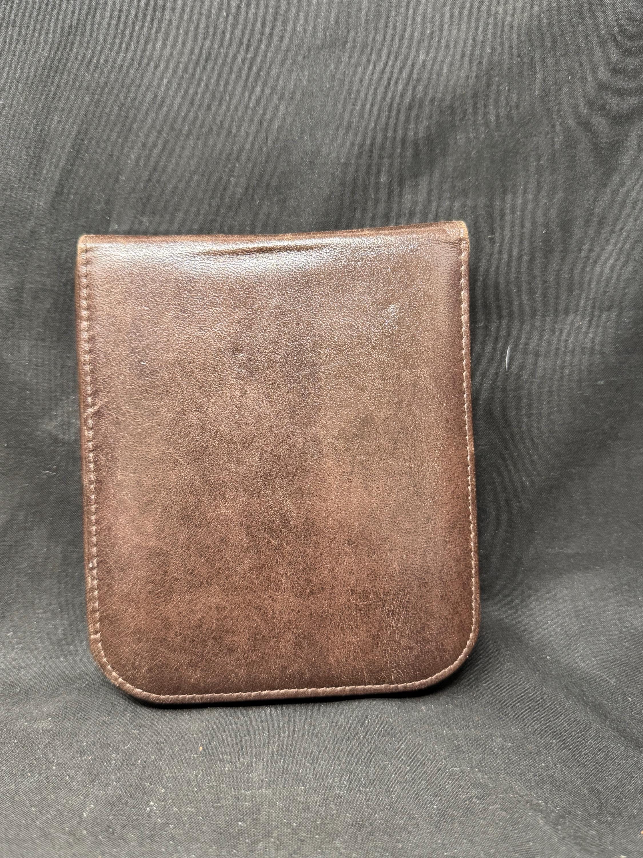 Genuine Leather 5-Cigar Case w/ External Lid & Accessory Pocket - Vintage Smoking Collectible 4