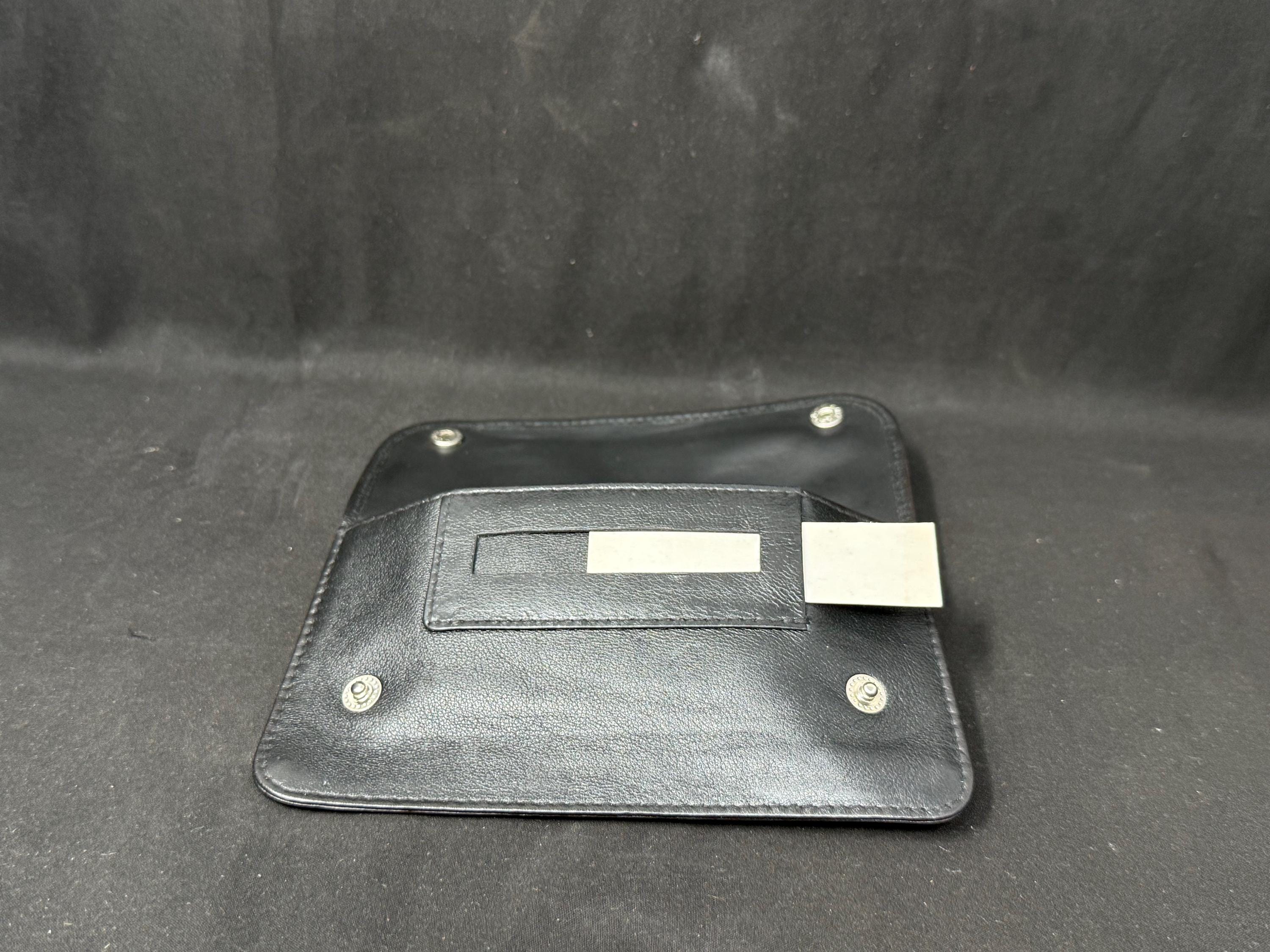 Vintage German Leather Tobacco Pouch, Medical Rubber Lining, NOS 6.25in x 3.5in 4