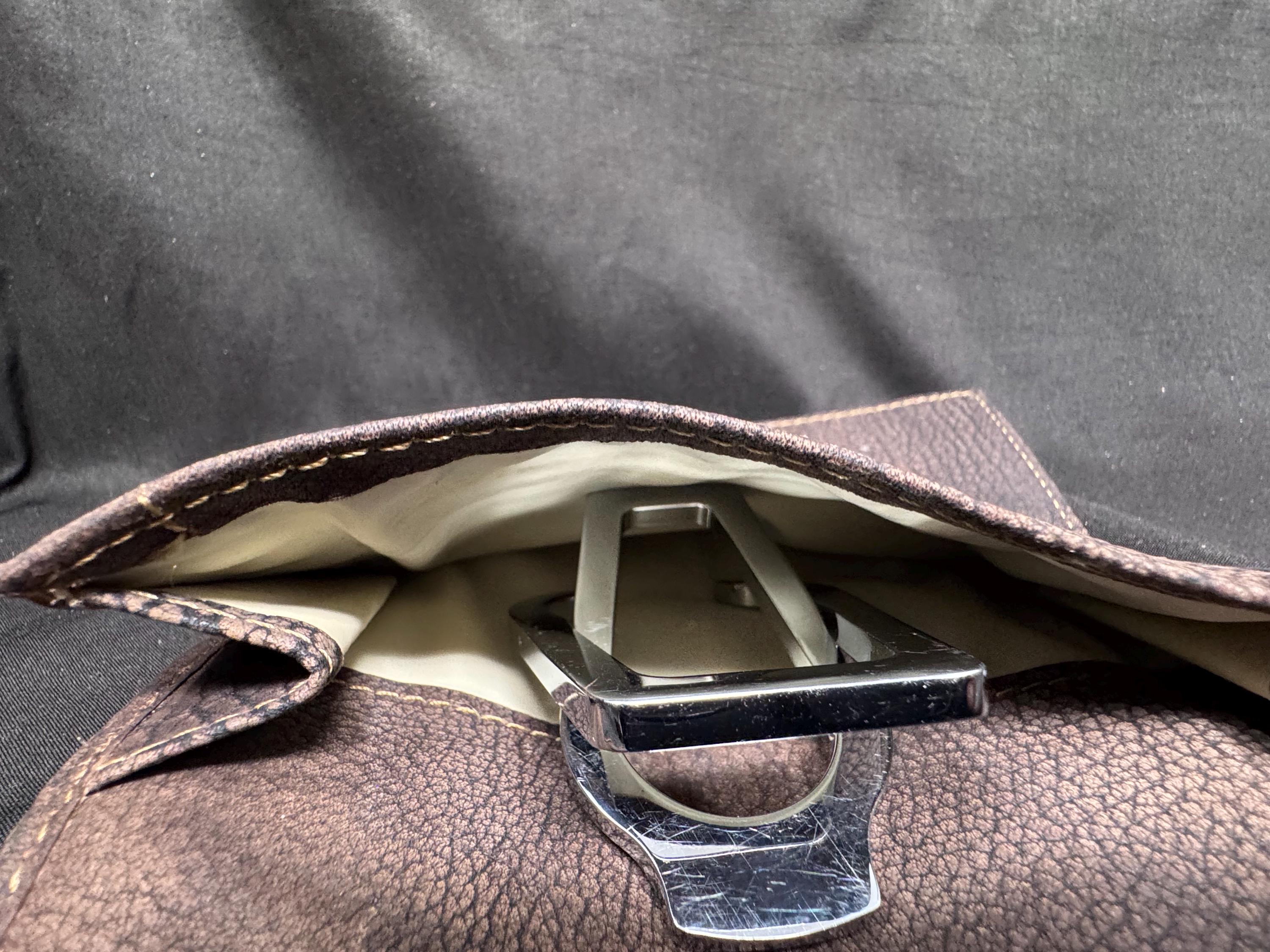 German Leather Tri-Fold Tobacco Tin Carrier 2oz Brown 1950s – Mid-Century Continental – Estate Accessory 6