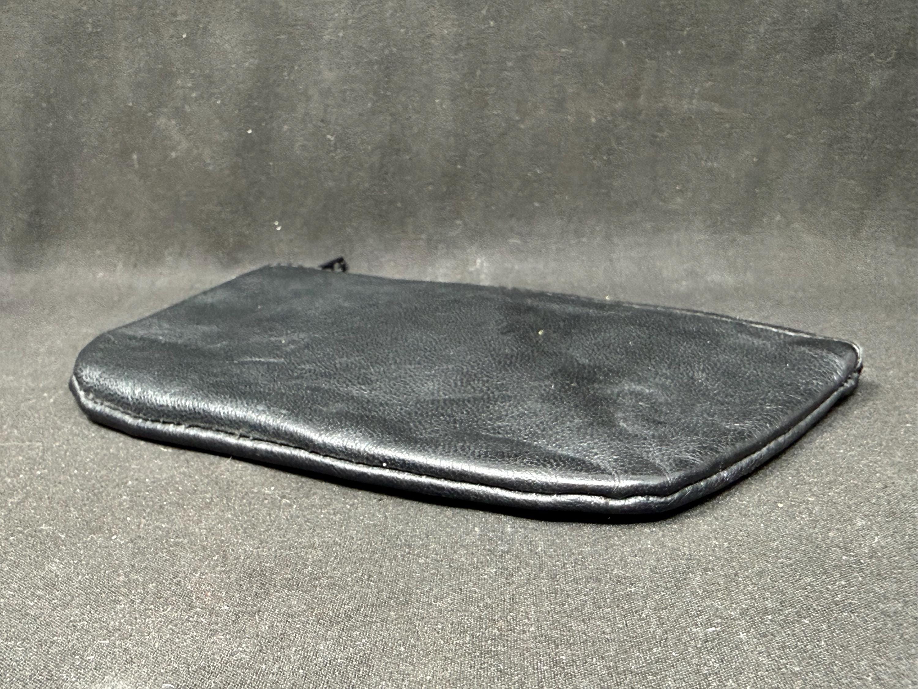 Vintage German Leather Minimalist Pouch - Smooth Coffee - Estate Tobacconist 4