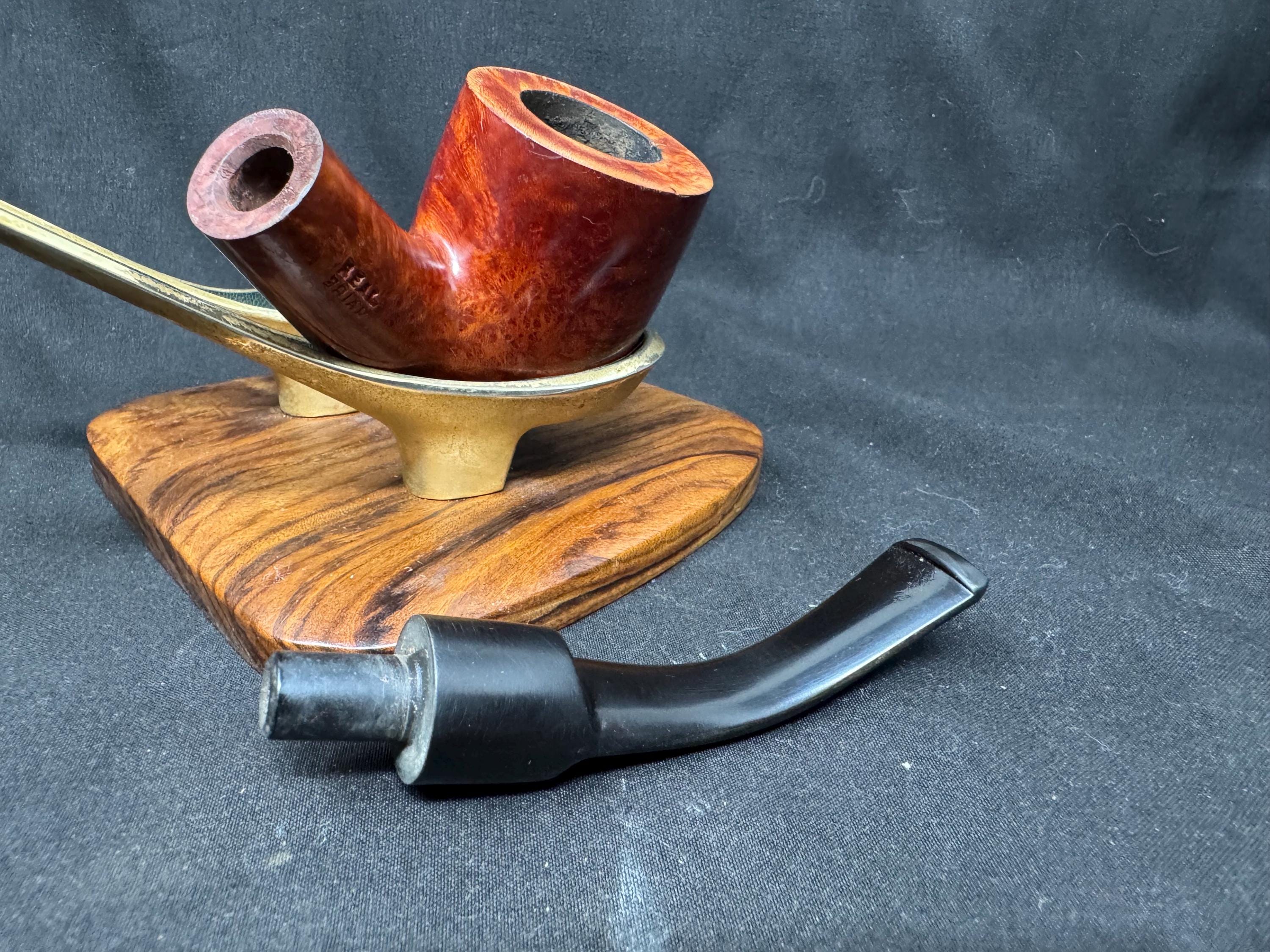 Las Vegas Smooth Bent Pot Billiard Calabash - Mediterranean Briar Estate Pipe 8
