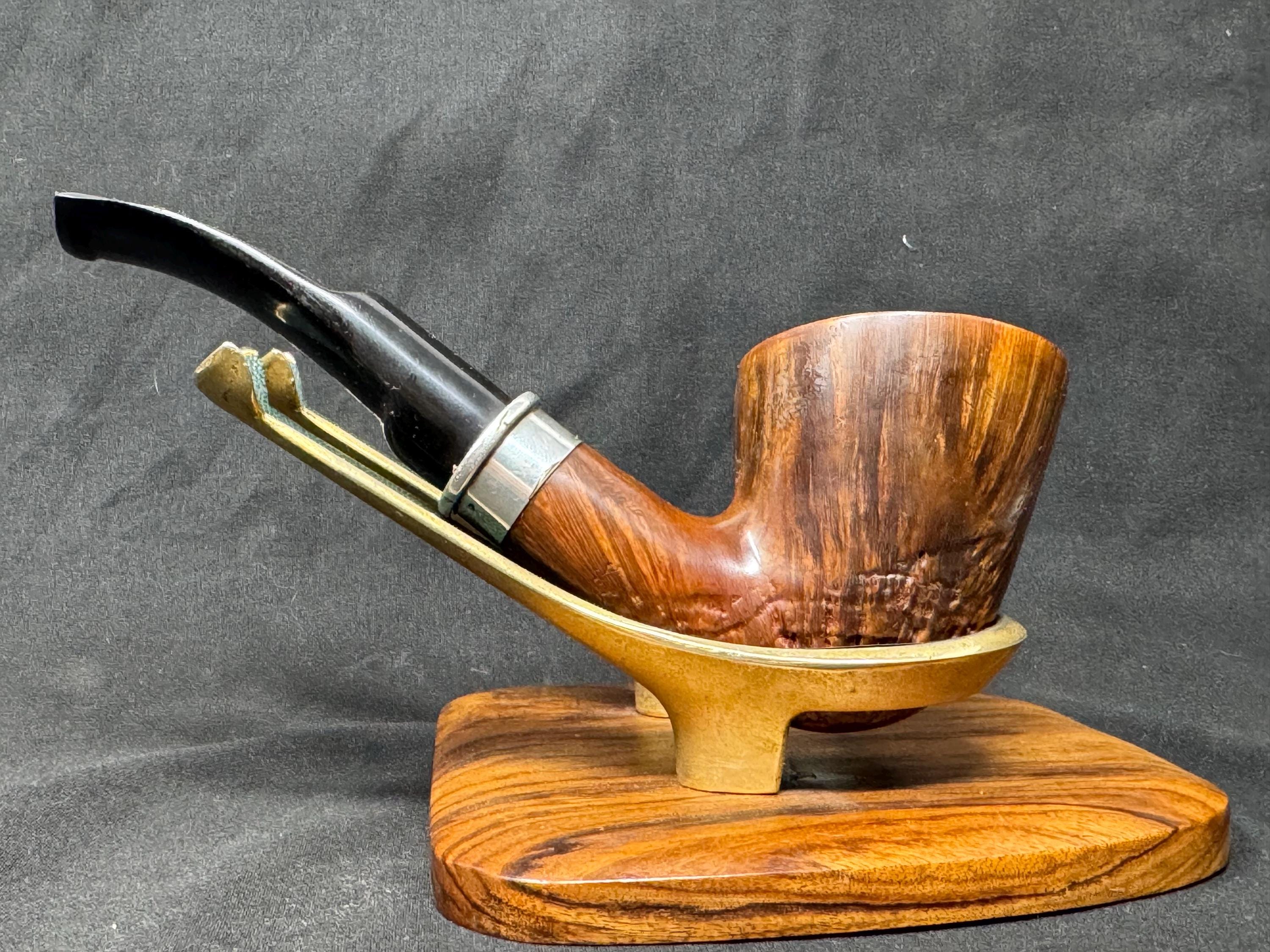 Mastro de Paja Ciocco S 2C Bent Dublin, Smooth/Rusticated, Italian Briar, Custom Stem 2
