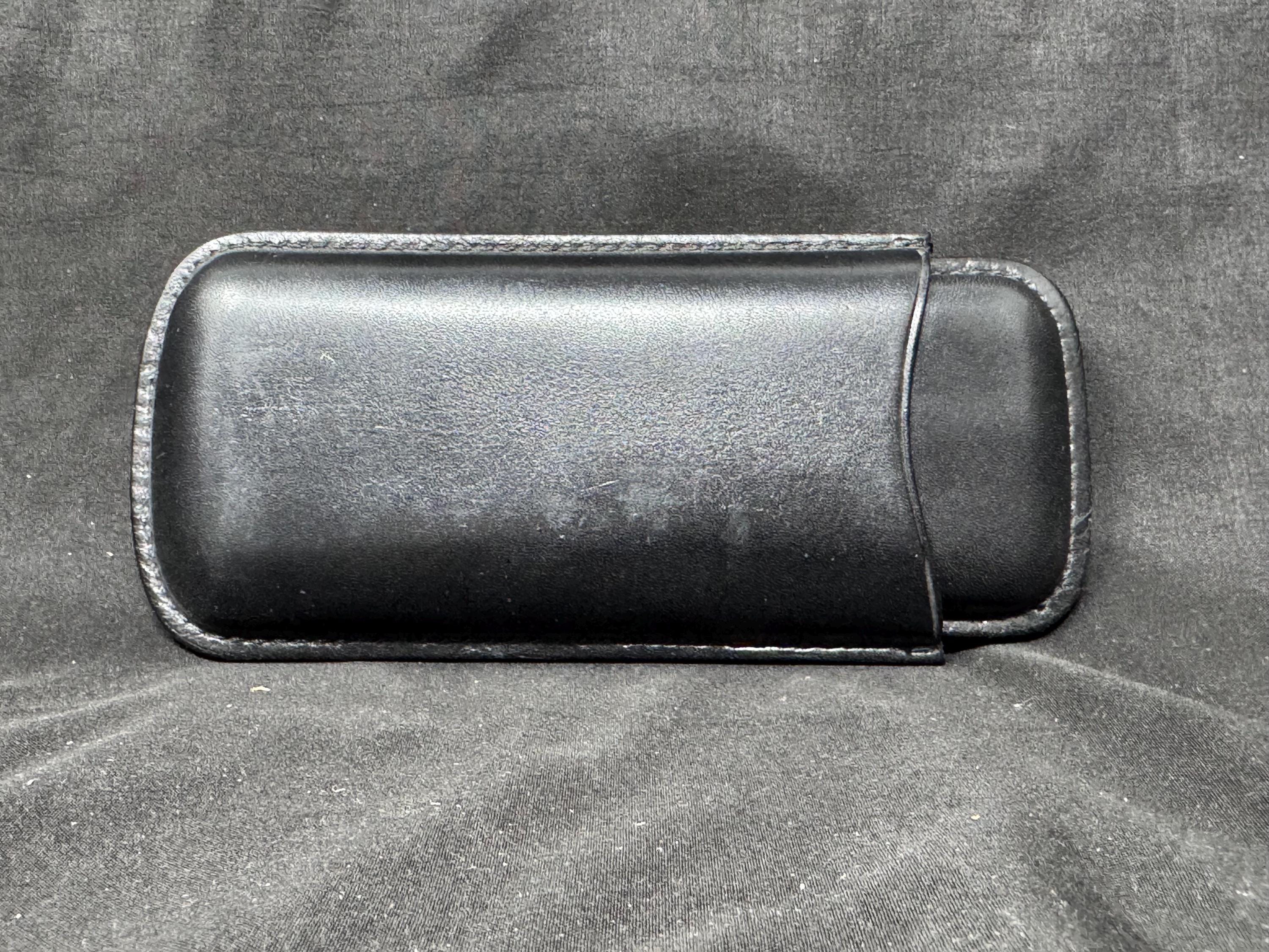 Museum-Quality German Hard Leather Cigar/Pipe Travel Case | Anonymous Atelier, 6.5”x3”x1”.SKU-274 3