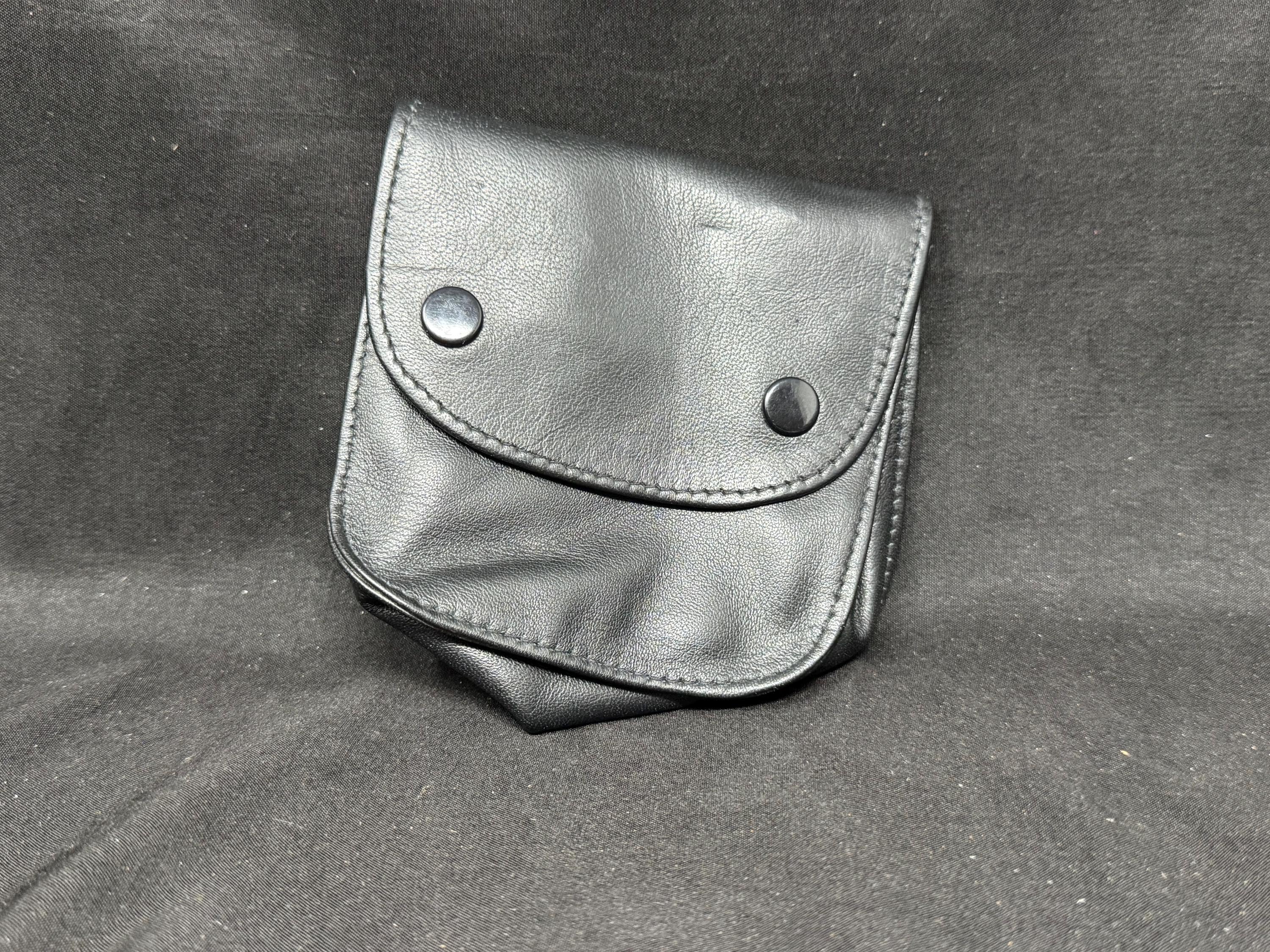 Vintage German Expandable Leather Tobacco Box, Medical Rubber Lining, Mid-Century Estate Accessory 10