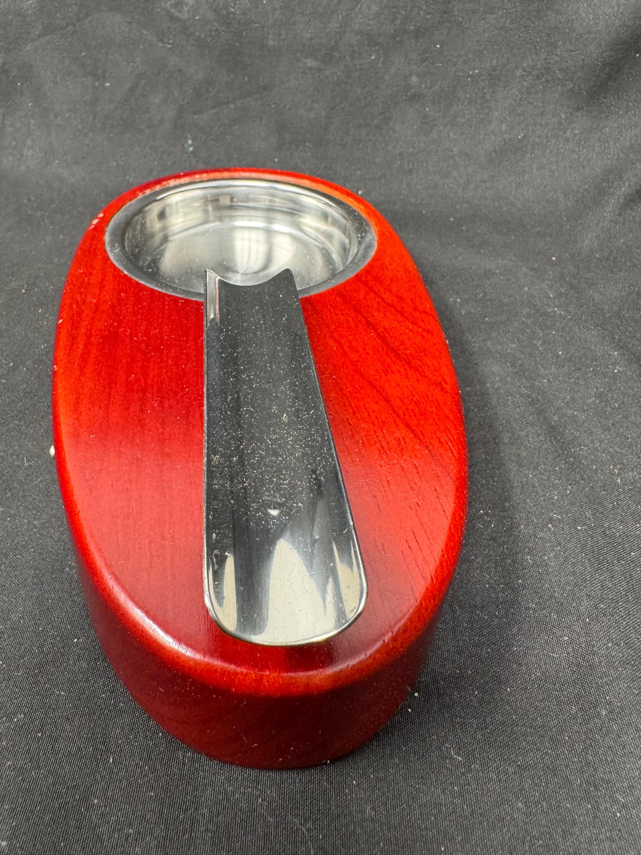 Solid Wood Cigar Ashtray, Silver Match Stainless Insert, Collectors Grade 3