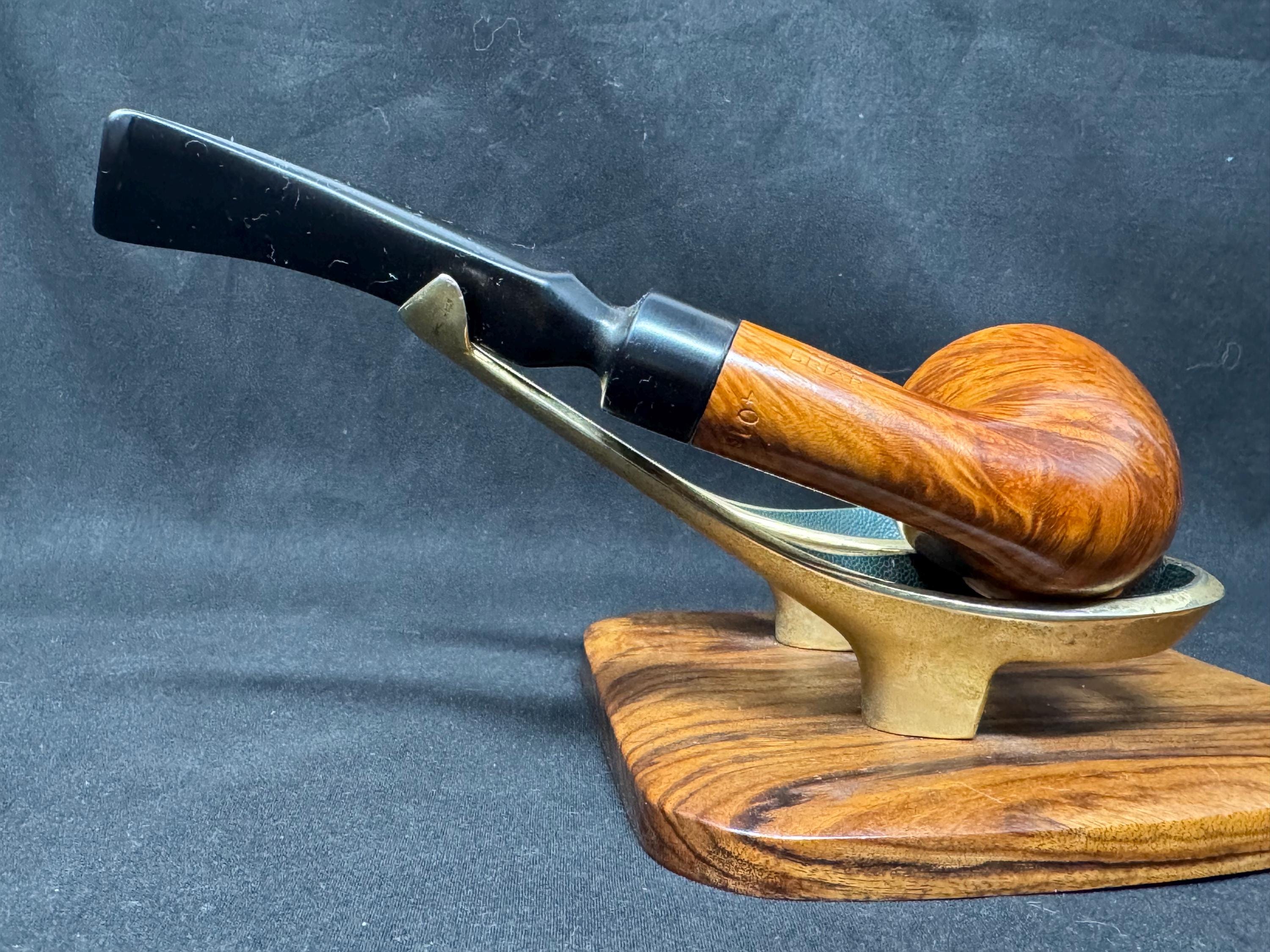 Las Vegas 4016 Meerschaum-Lined Briar Dublin | Ornate Floral Rim Saddle Stem 4