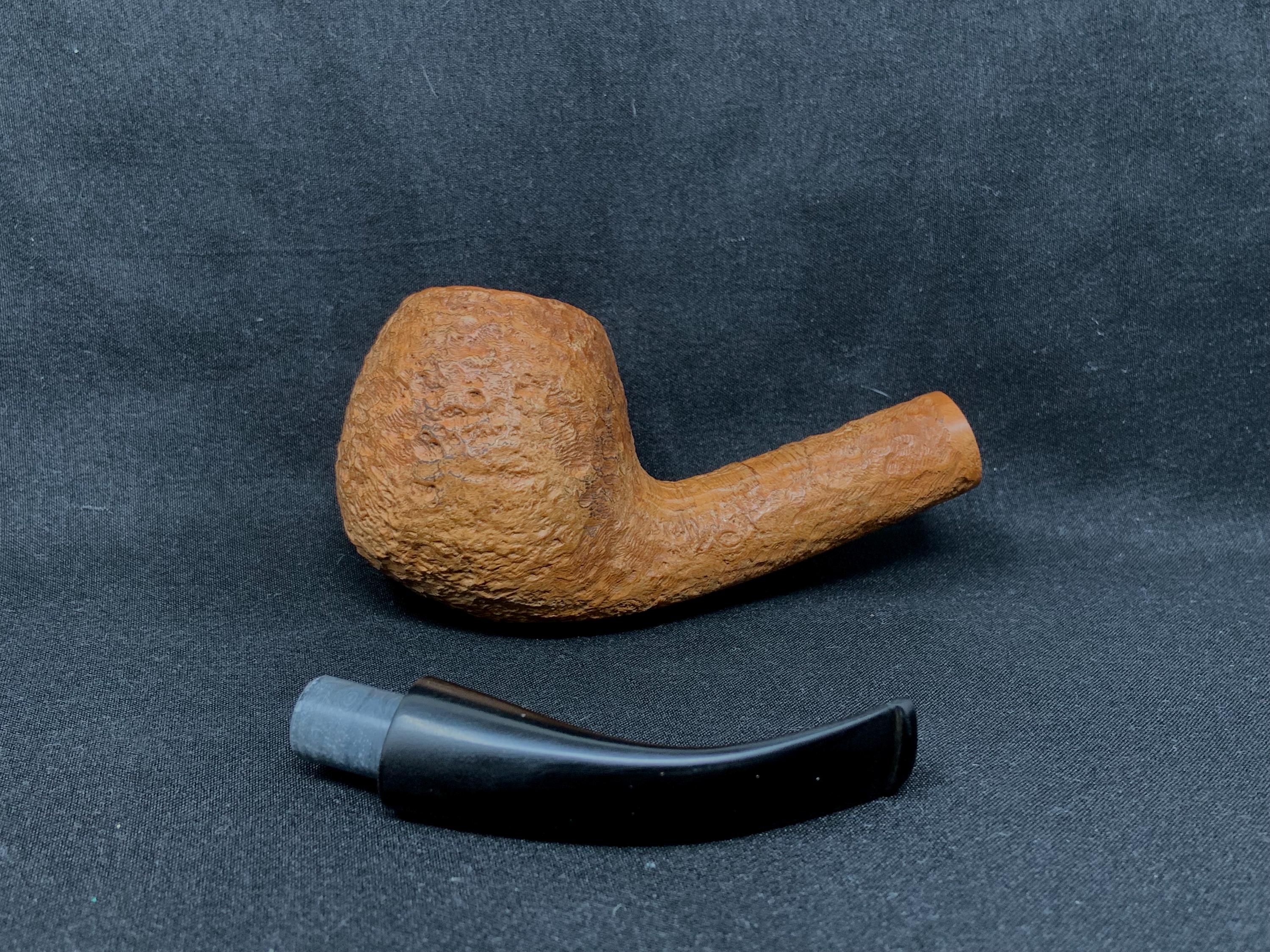 Peter Heinrichs Bent Sandblast Apple 9mm Filter Estate Pipe, London 10