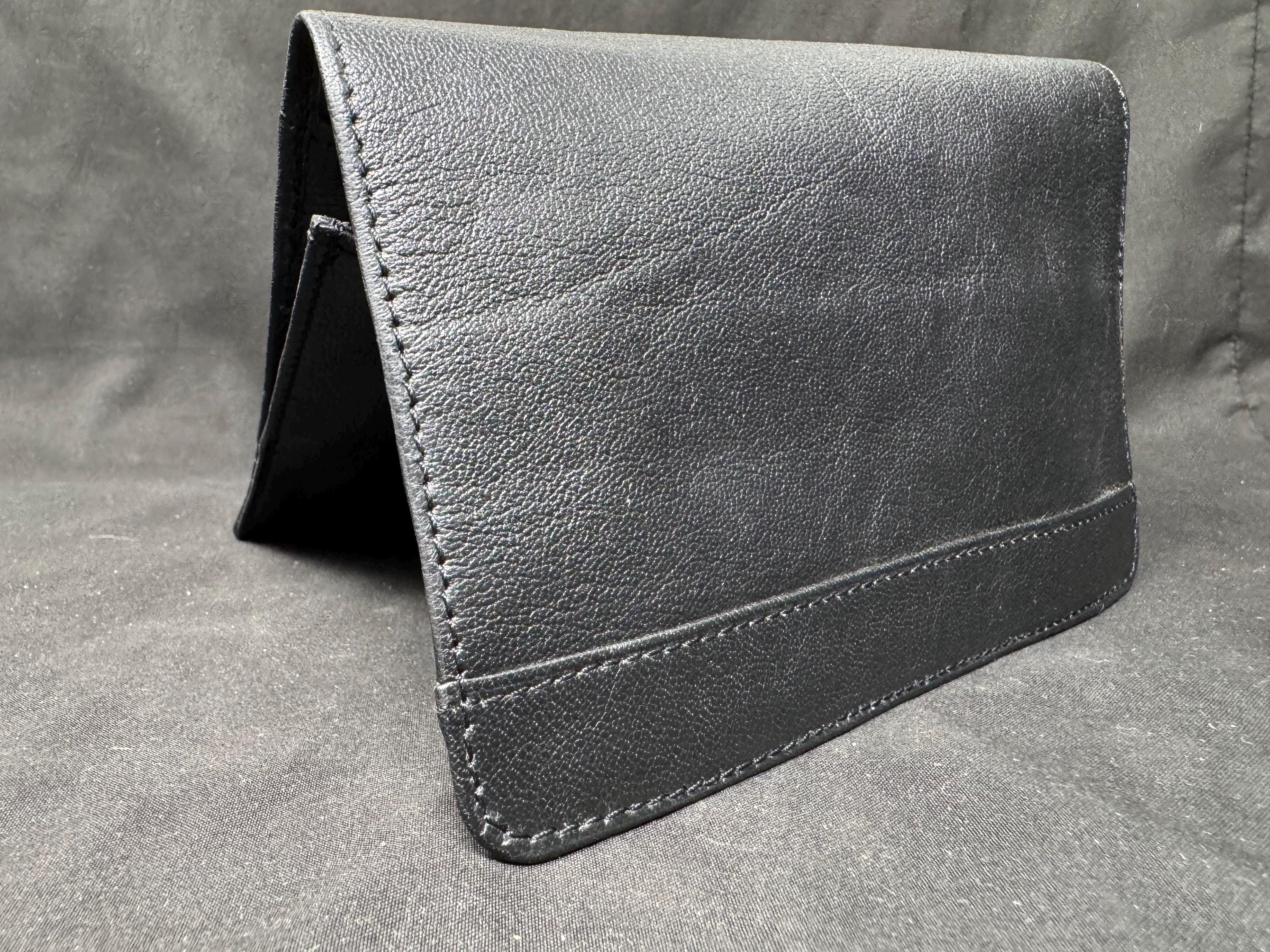 Genuine Leather Tobacco Pouch - 6x7 Oversized Roll-Up, Medical Rubber Lined 3
