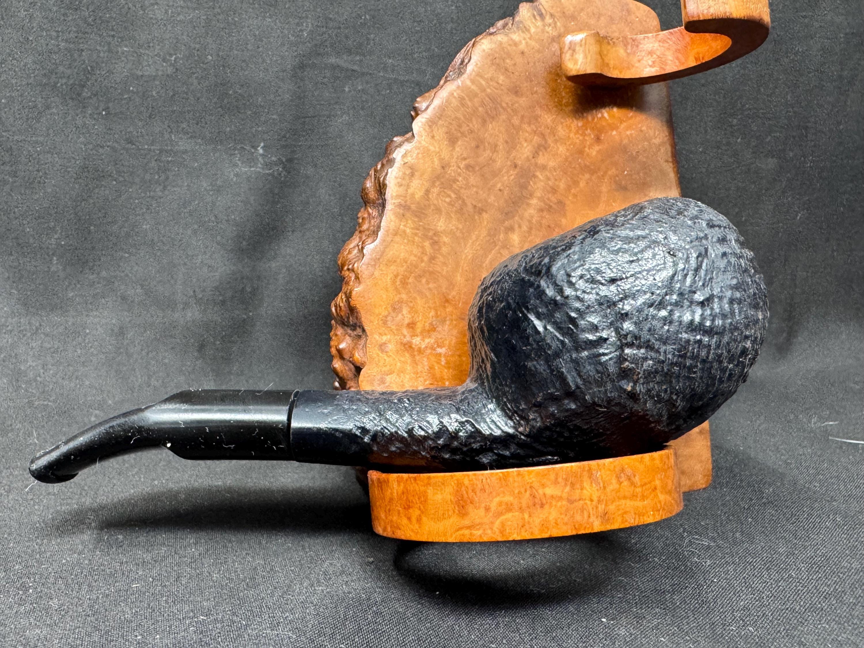 Big Ben Kingline 427 Sandblast Tomato Nosewarmer | Dutch Briar | Vulcanite Saddle Stem 4