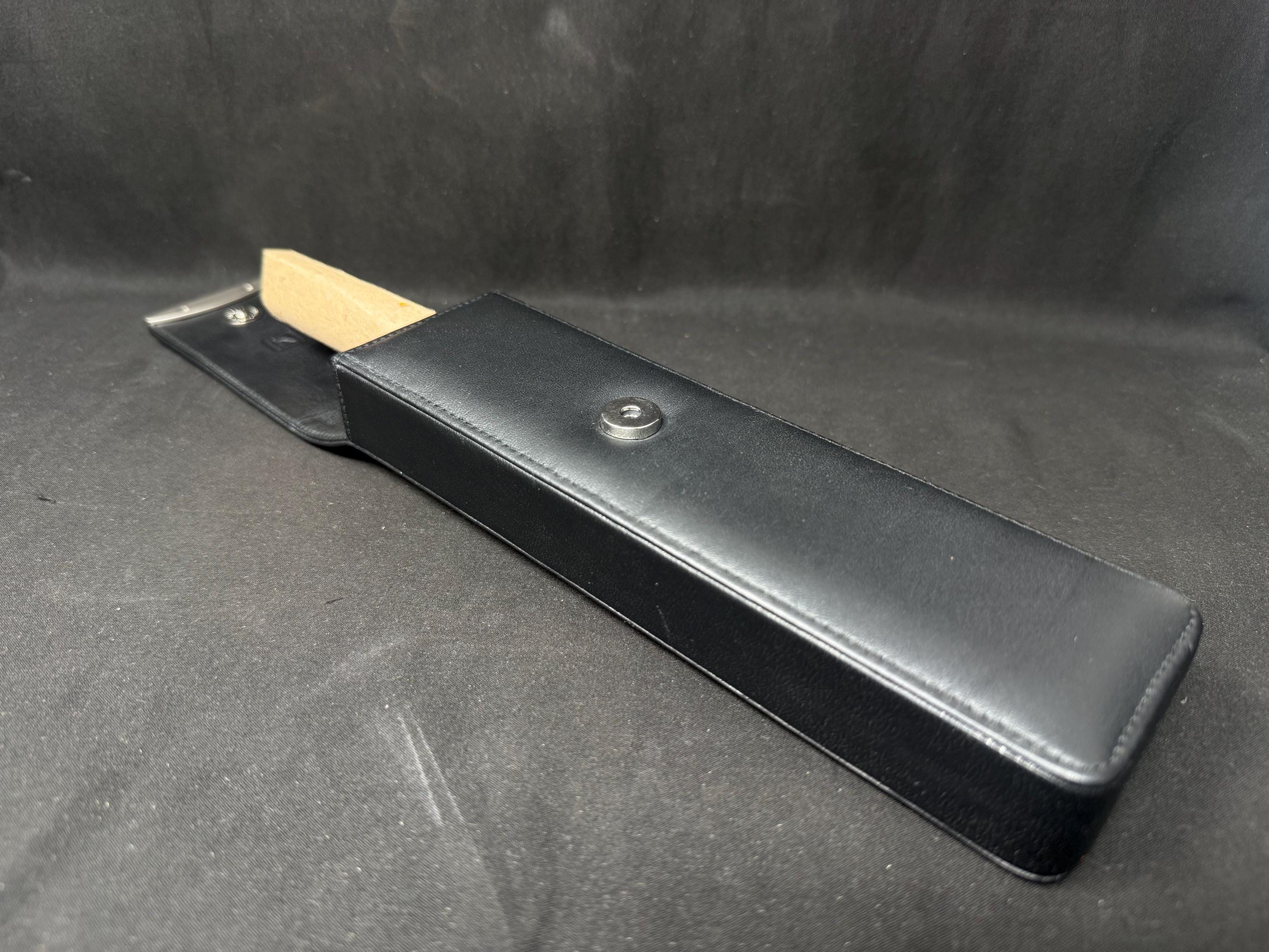 Collectors' Vault Genuine Leather Box - 8x2.25x1 Storage Case for Pipes & Tools 7