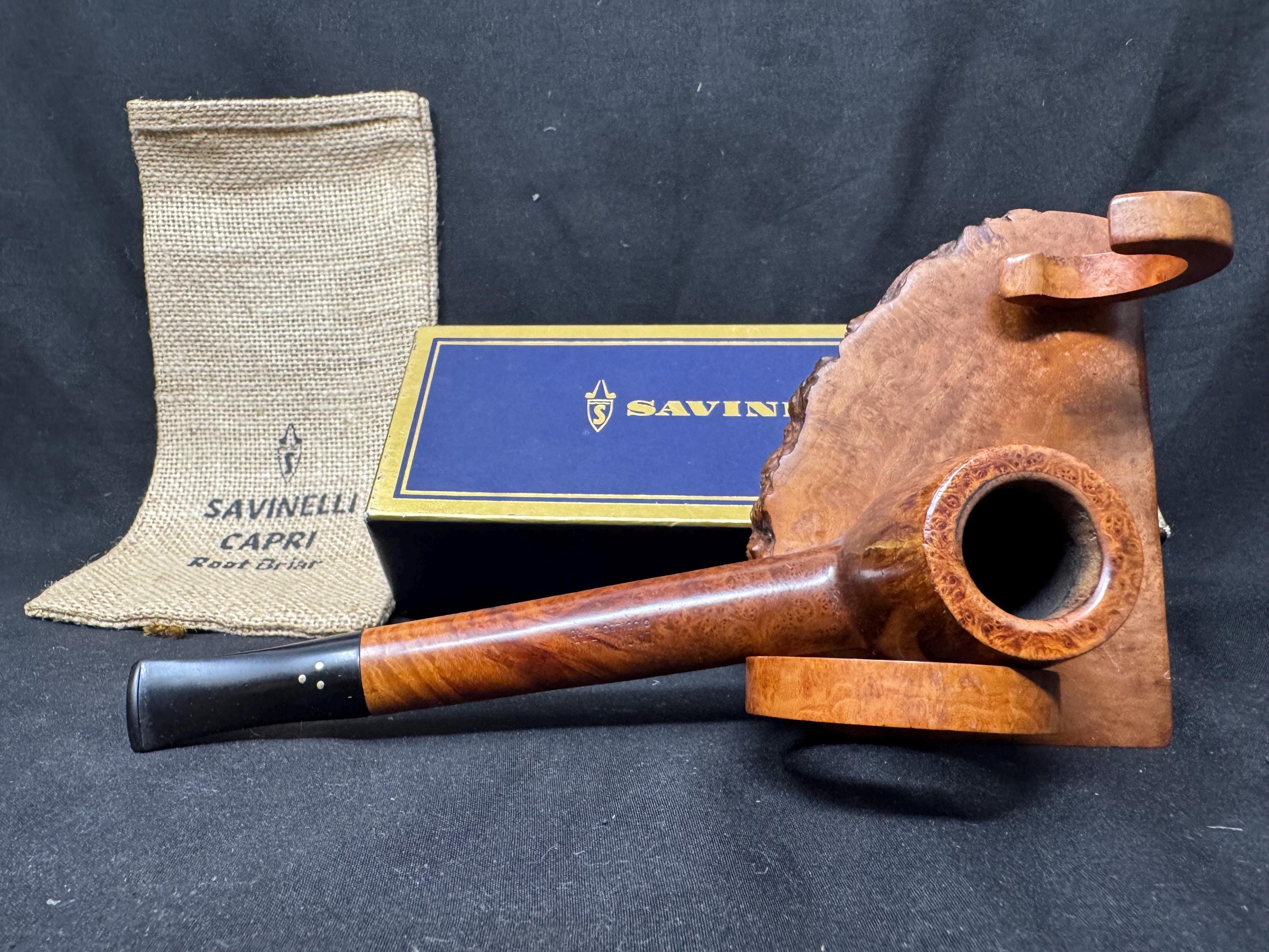 Savinelli Giubileo d'Oro Canadian 802 L - 1980s Three Gold Dots Straight Grain Fiammata 4