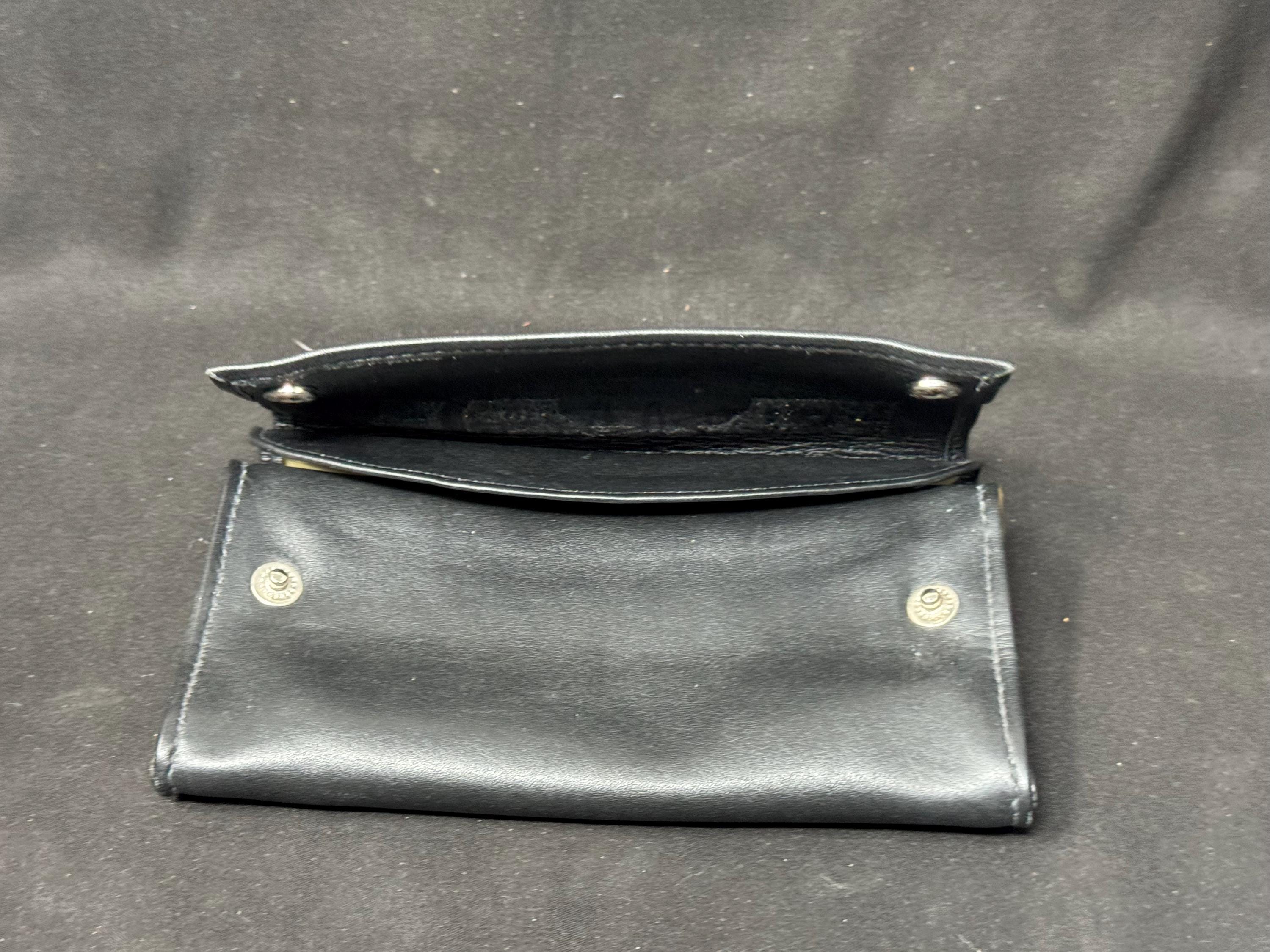 German Expandable Leather Tobacco Pouch Magic Box Medical Rubber Lined NOS 2