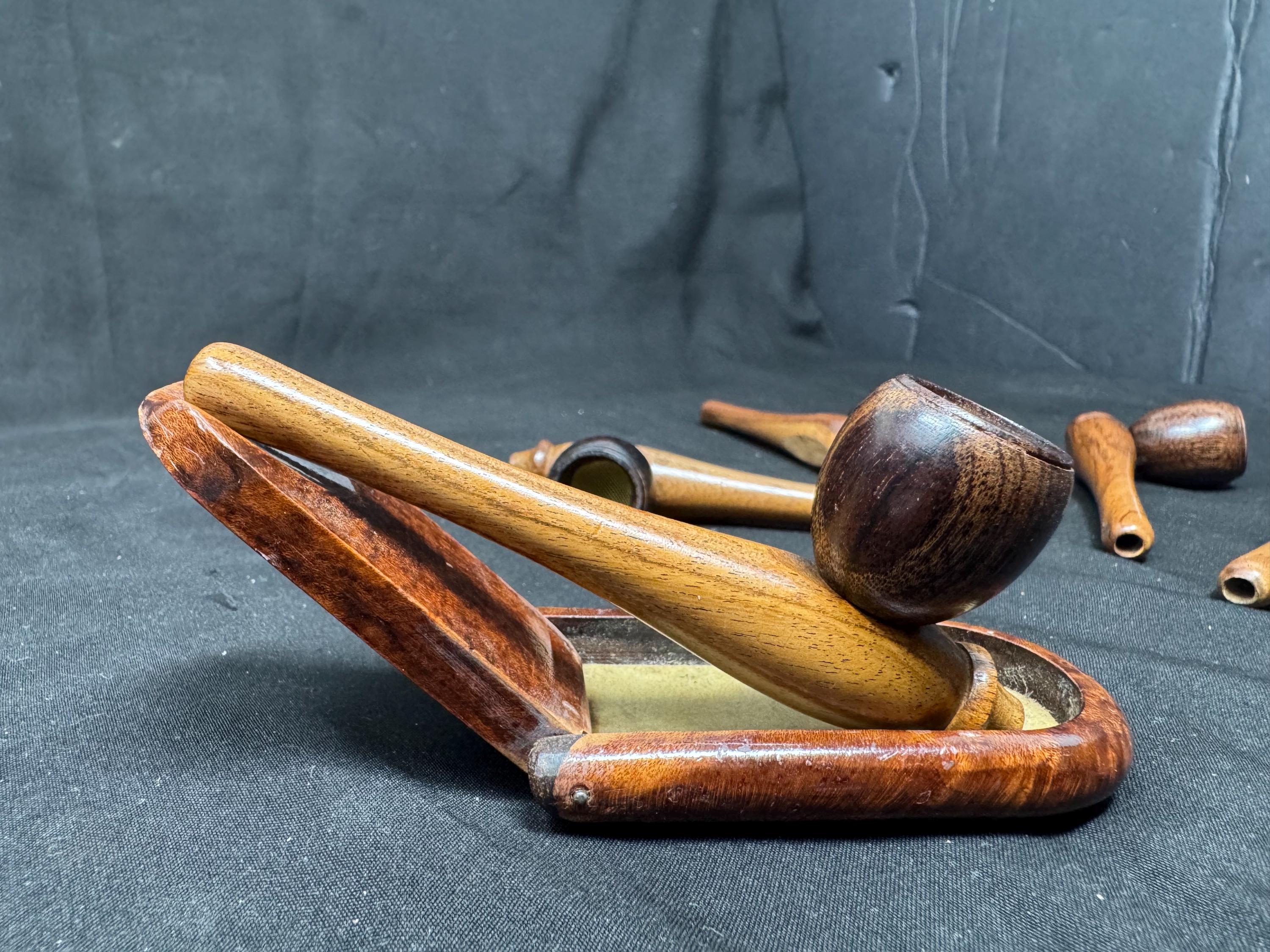 Ekoms Handcarved Exotic Wood Mini Pipe, Black Marble Finish, 4.25 inch 3