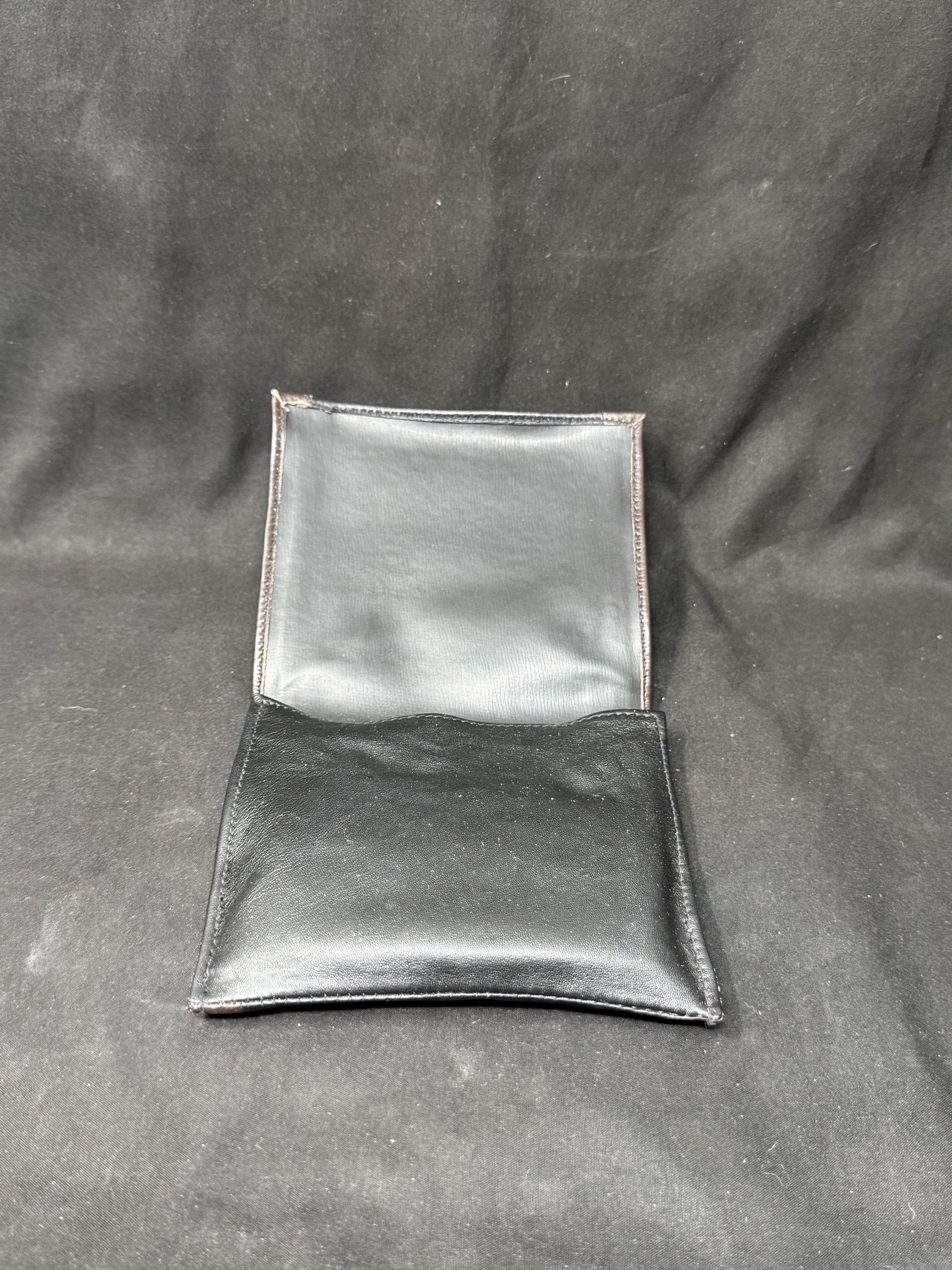 Mid-Century Genuine Leather Tobacco Caddy | Single-Pocket Stationary Cellar | 2oz+ Capacity 3