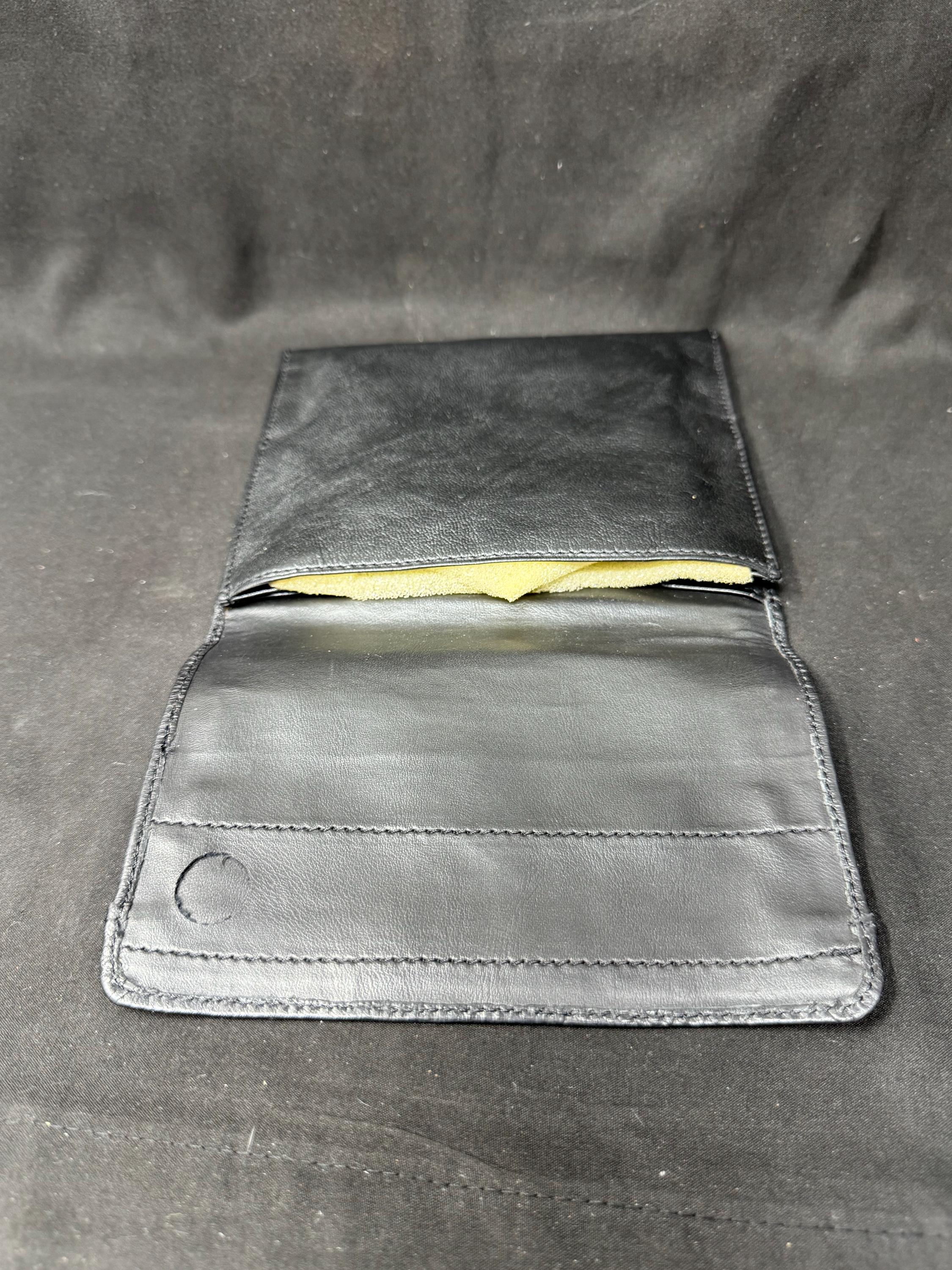 Genuine Leather Tobacco Pouch - 6x7 Oversized Roll-Up, Medical Rubber Lined 10