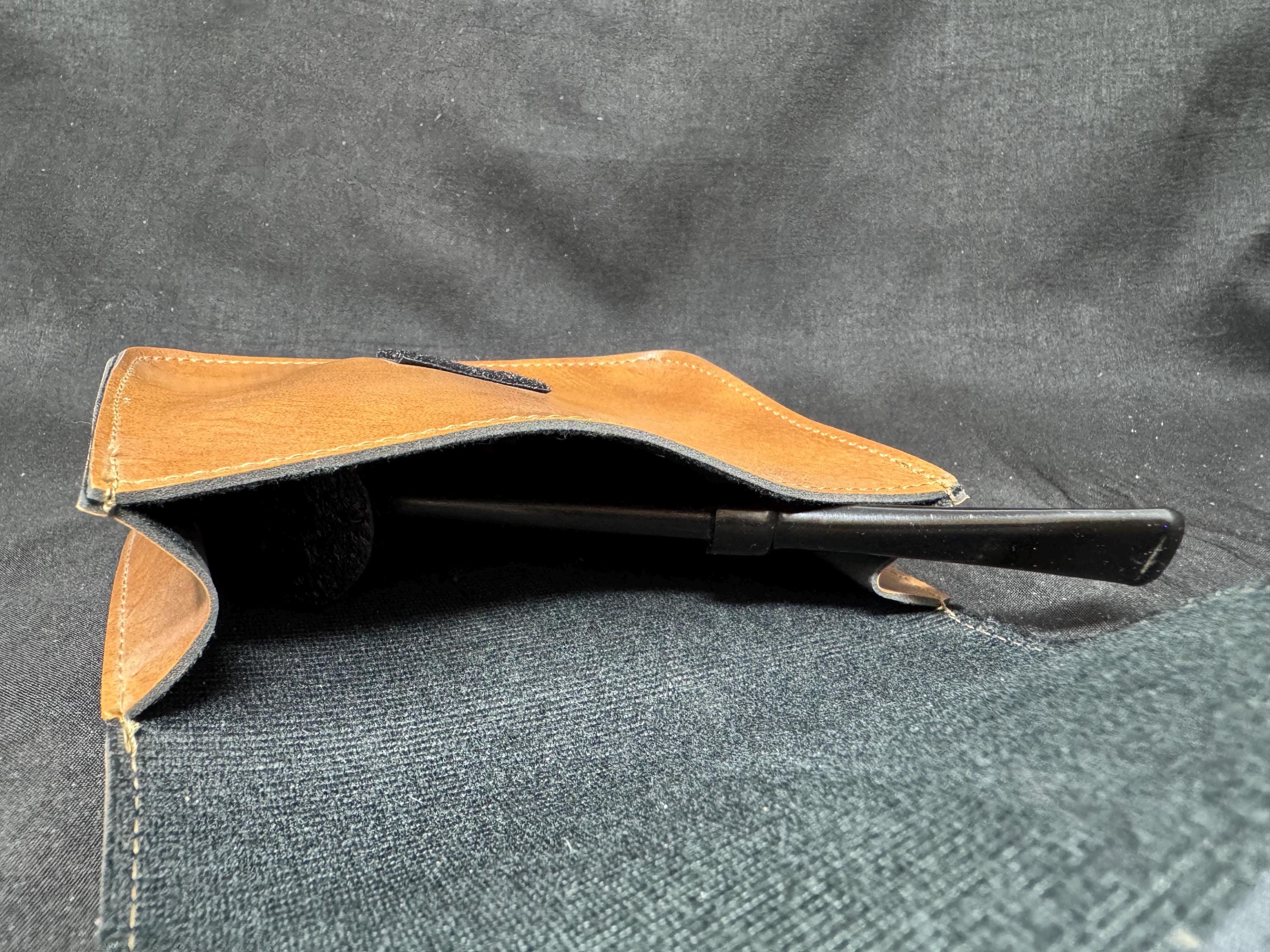 Vintage German Tan Leather Belt Pouch - Tobacco/EDC Case - NOS Condition 5