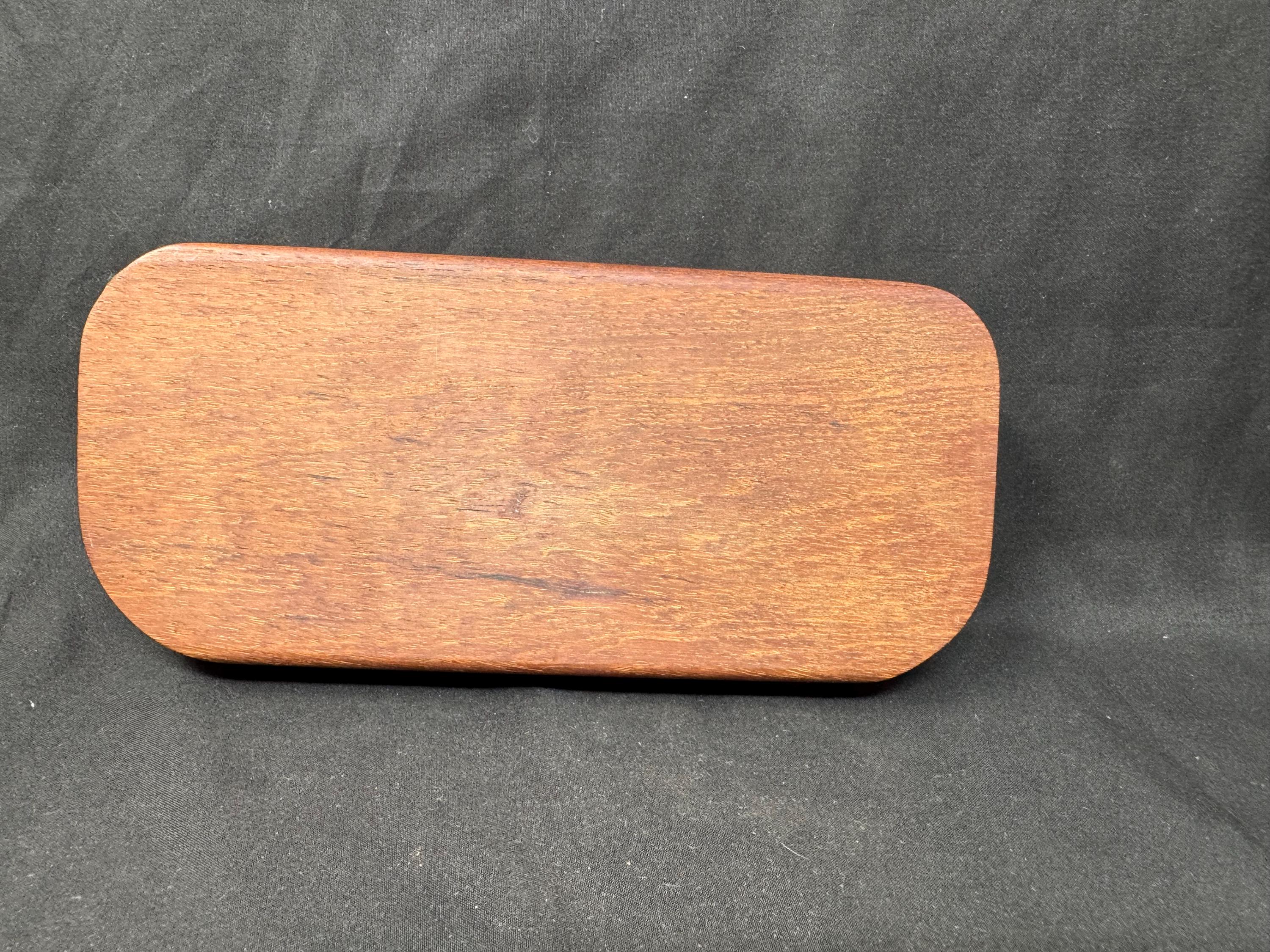 Horizontal Pipe Cradle | Solid Wood 4-Pipe Stand | Natural Red Grain Finish | SKU-346 5