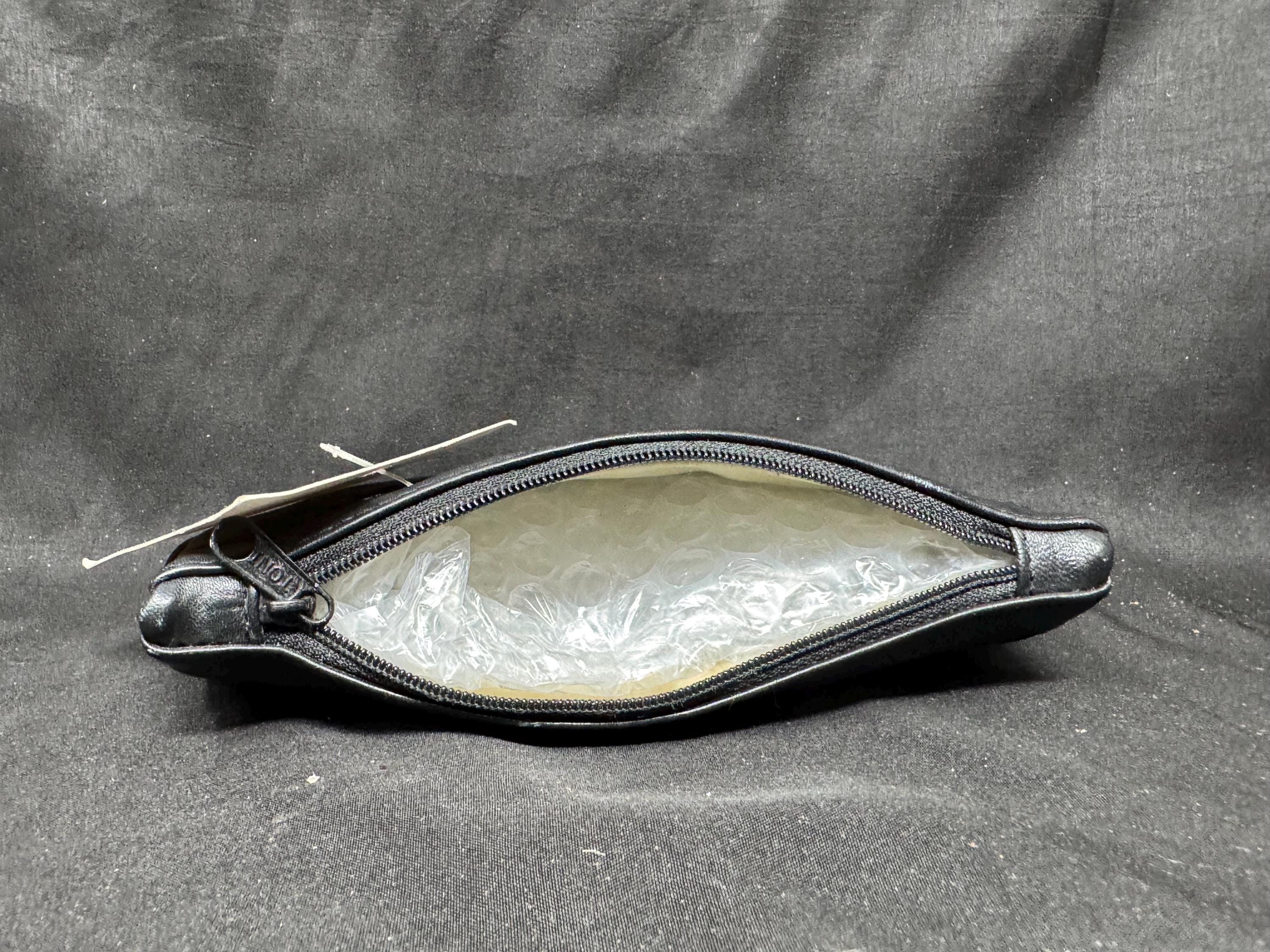 German Minimalist Leather Tobacco Pouch - Smooth Coffee Brown - Vintage Estate 3