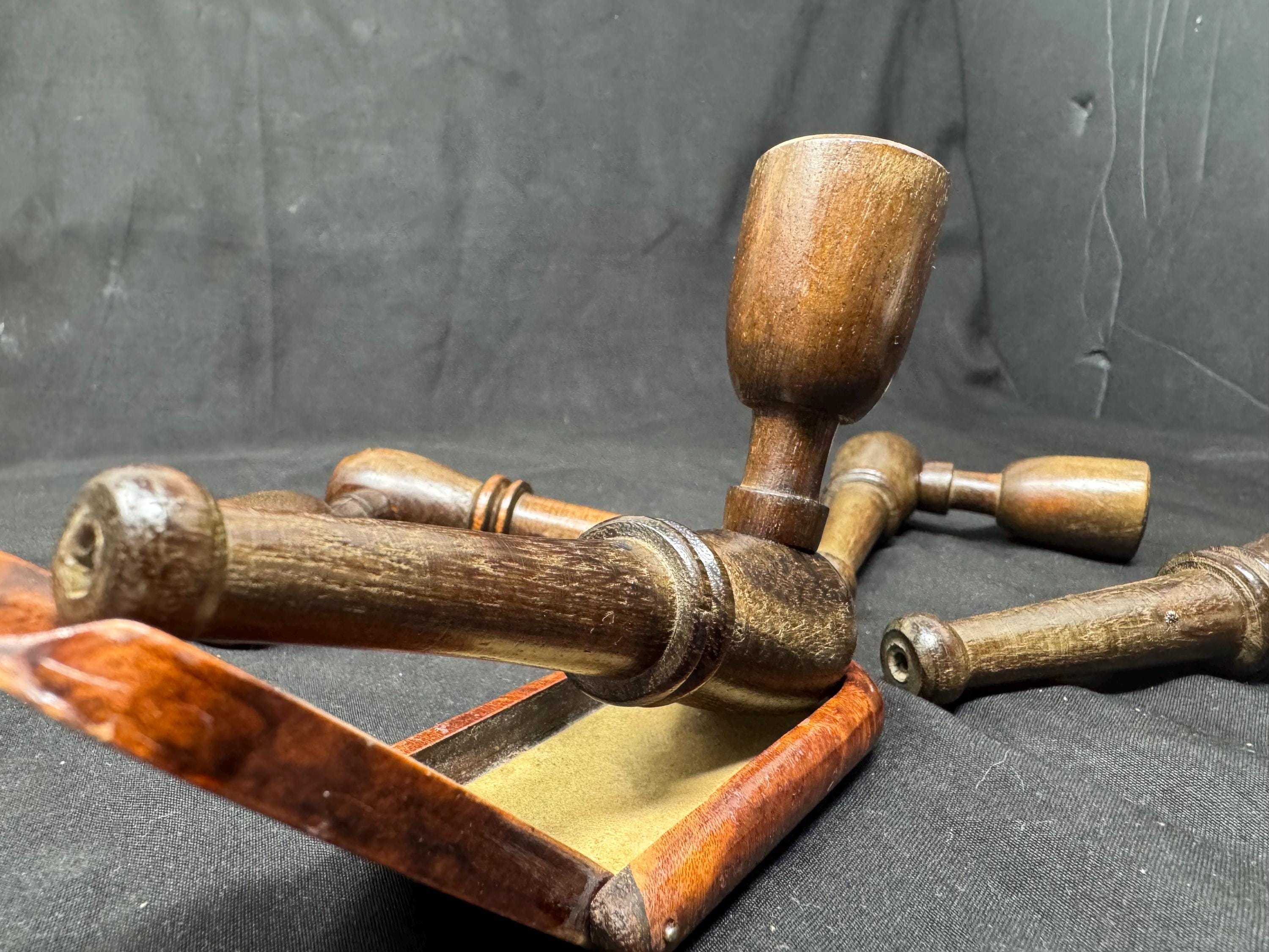 Ekoms Pipes Mini Handmade Briar, Black Marble Grain, circa 2010s 2