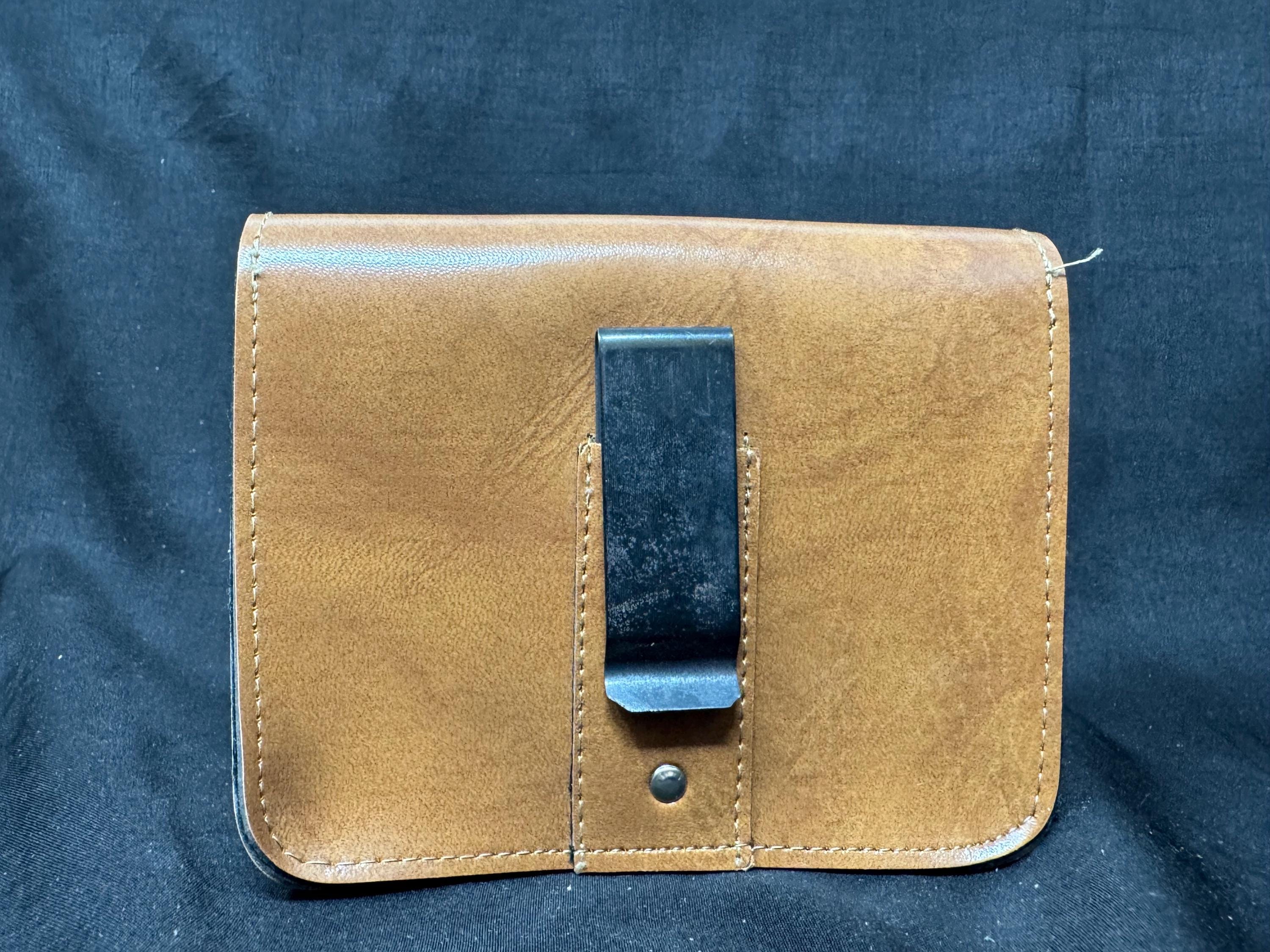 Vintage German Leather Belt Pouch - Tobacco/Cigarette Case - Estate Shop Stock 2
