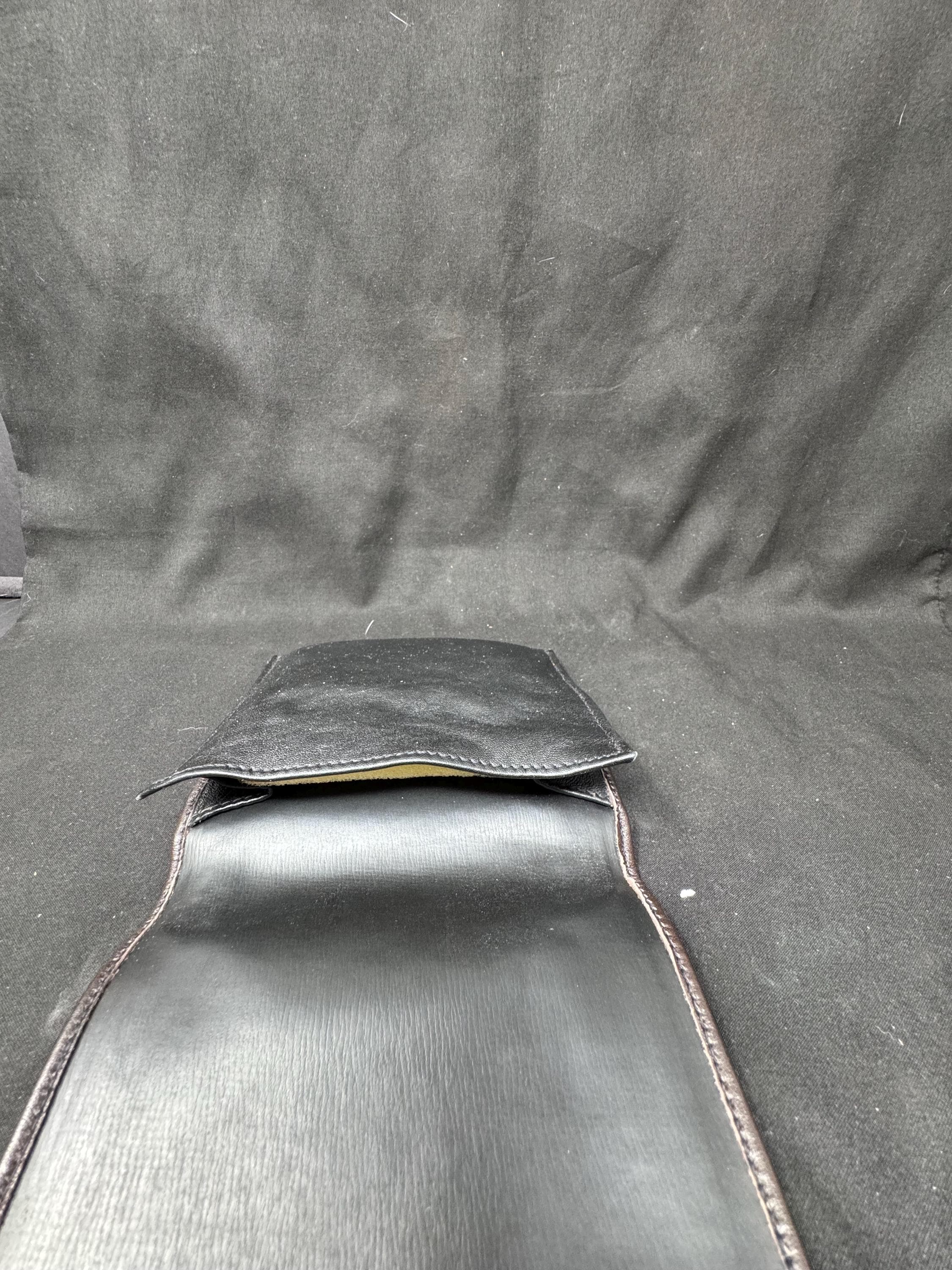 Mid-Century Genuine Leather Tobacco Caddy | Single-Pocket Stationary Cellar | 2oz+ Capacity 4
