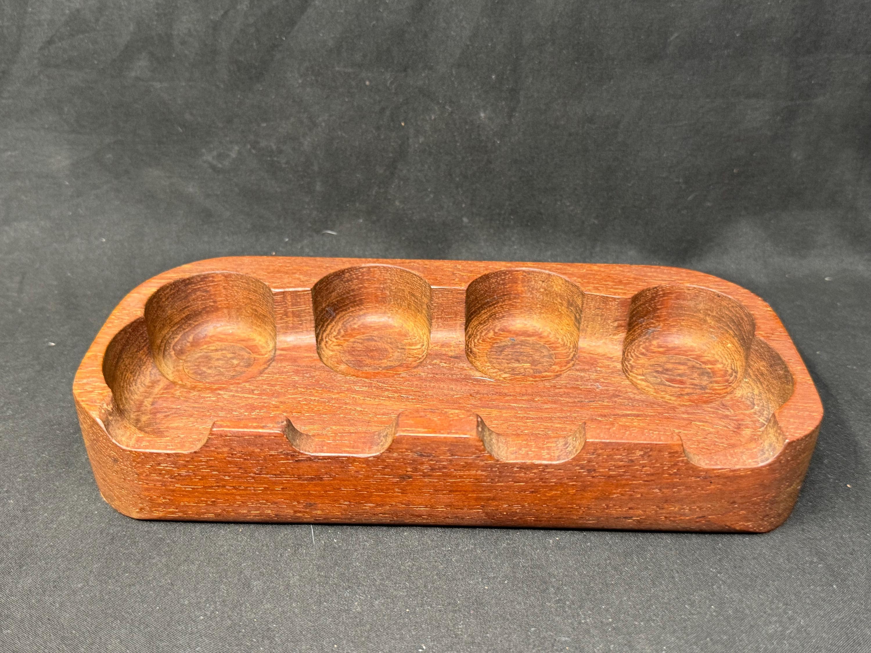 Horizontal Pipe Cradle | Solid Wood 4-Pipe Stand | Natural Red Grain Finish | SKU-346 10