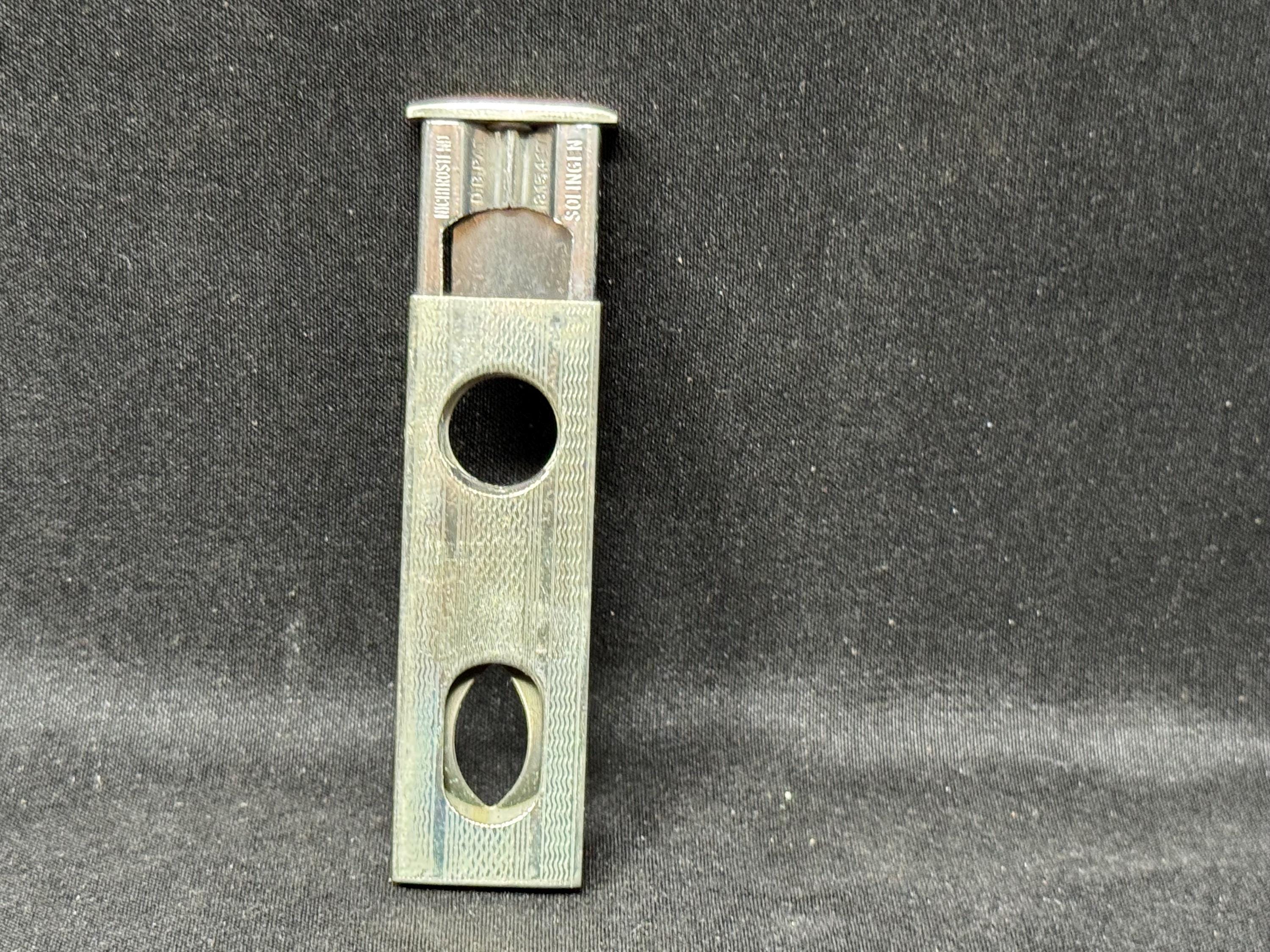Donatus Solingen Nichtrostend D.B. Pat. 815417 Dual-Cut Cigar Cutter, circa 1951 2