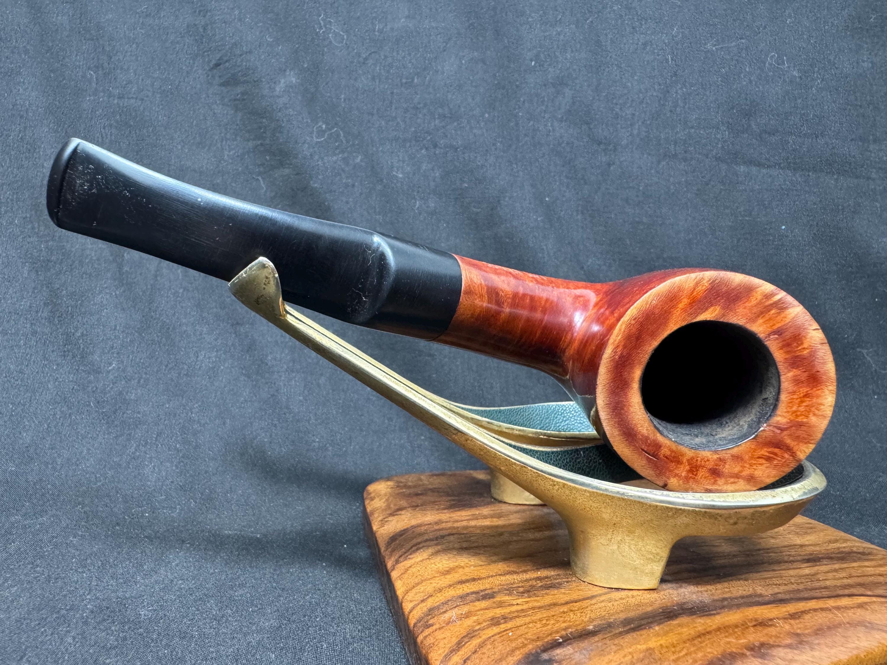 Las Vegas Smooth Bent Pot Billiard Calabash - Mediterranean Briar Estate Pipe 3