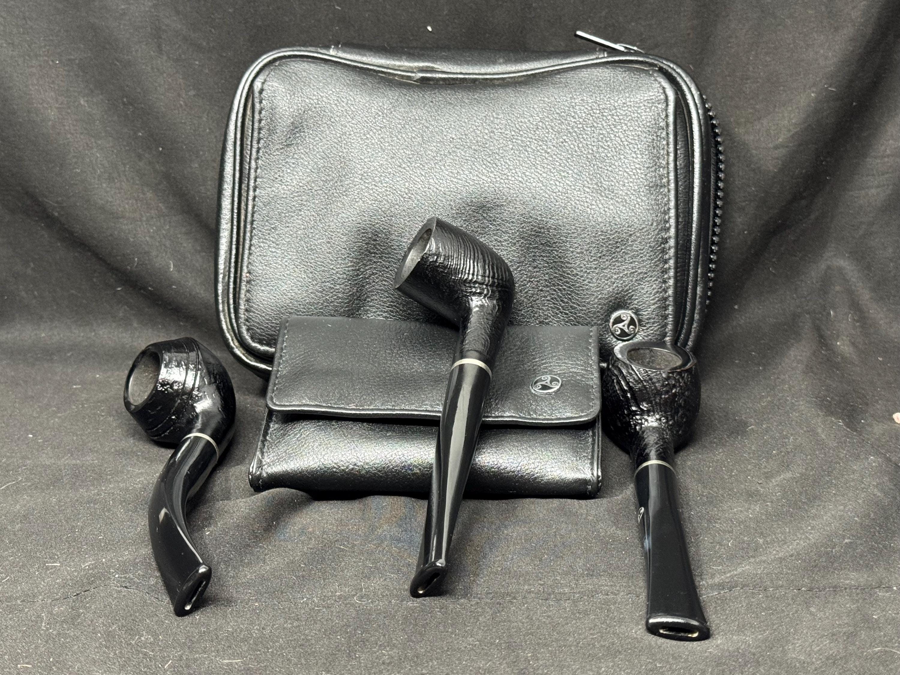 Rattray's Mary Sandblast Complete Set: 161 Rhodesian, 162 Prince, 163 Billiard with Black Knight Bag 4