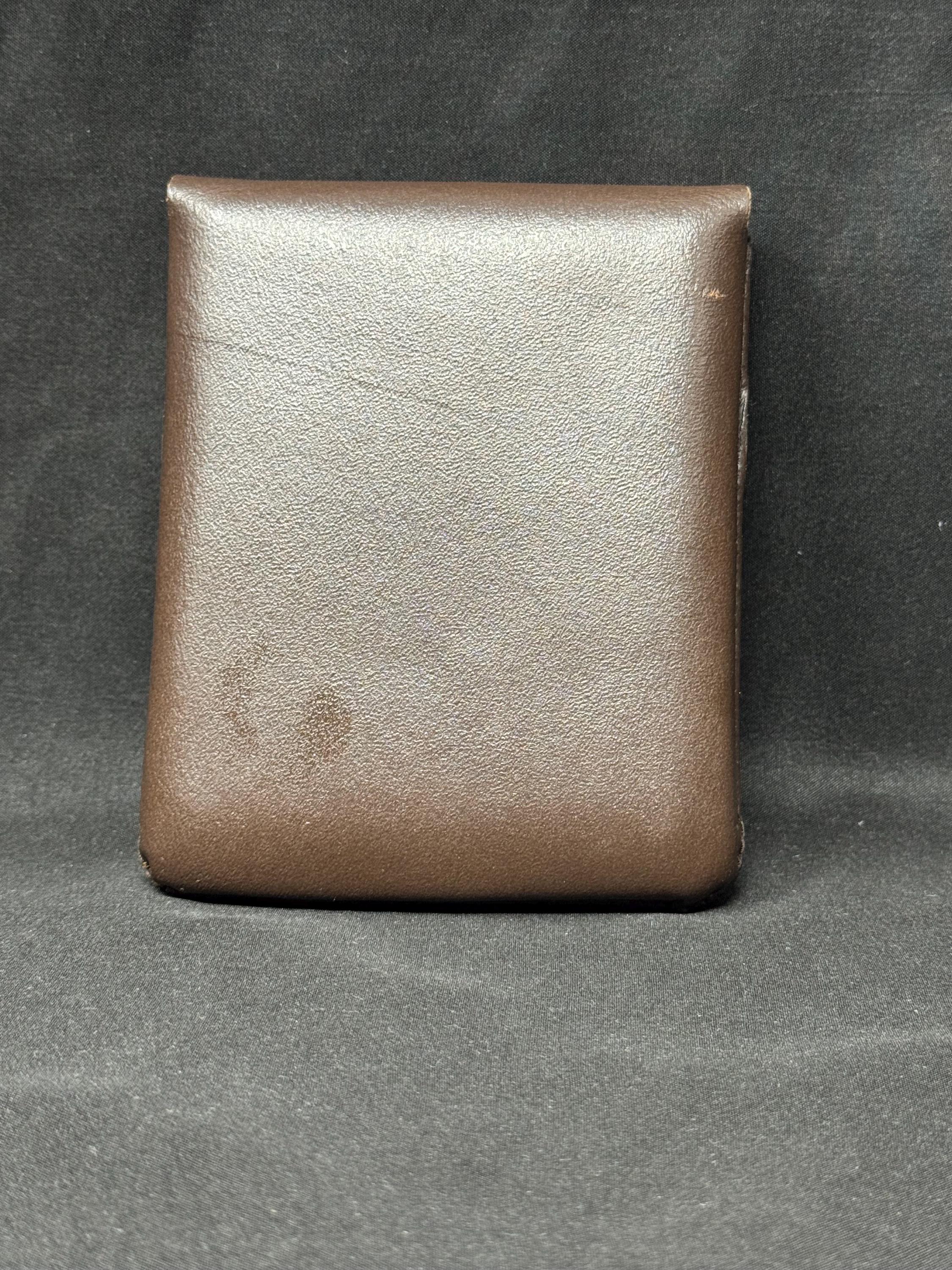 German Leather Five-Cigar Travel Case - Offenbach, Rigid Brown Leather, Pocket Size 4