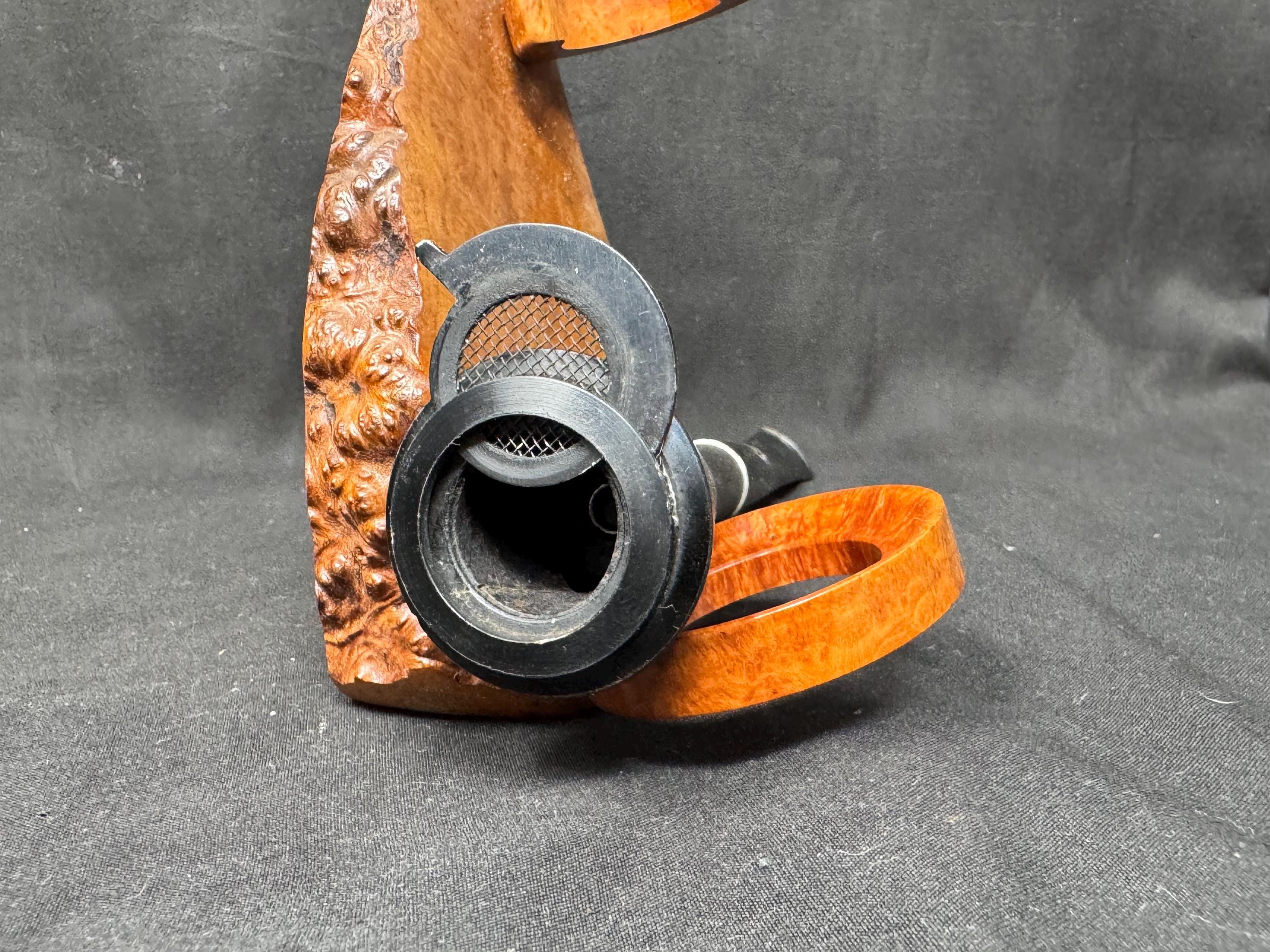 Swiss-Made Pipstar Black Sandblast Estate Pipe - Patented Cooling System 6