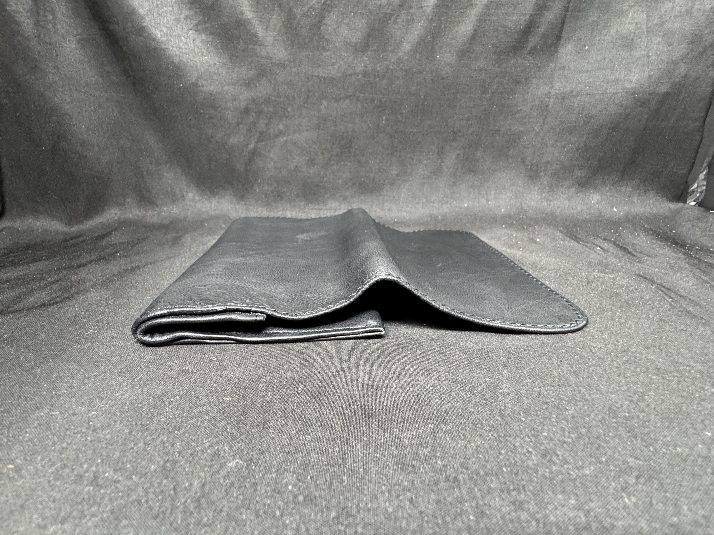 German Leather Tri-Fold Tobacco Pouch 2oz Tin Roll-Up Mid-Century – Estate Accessory 6