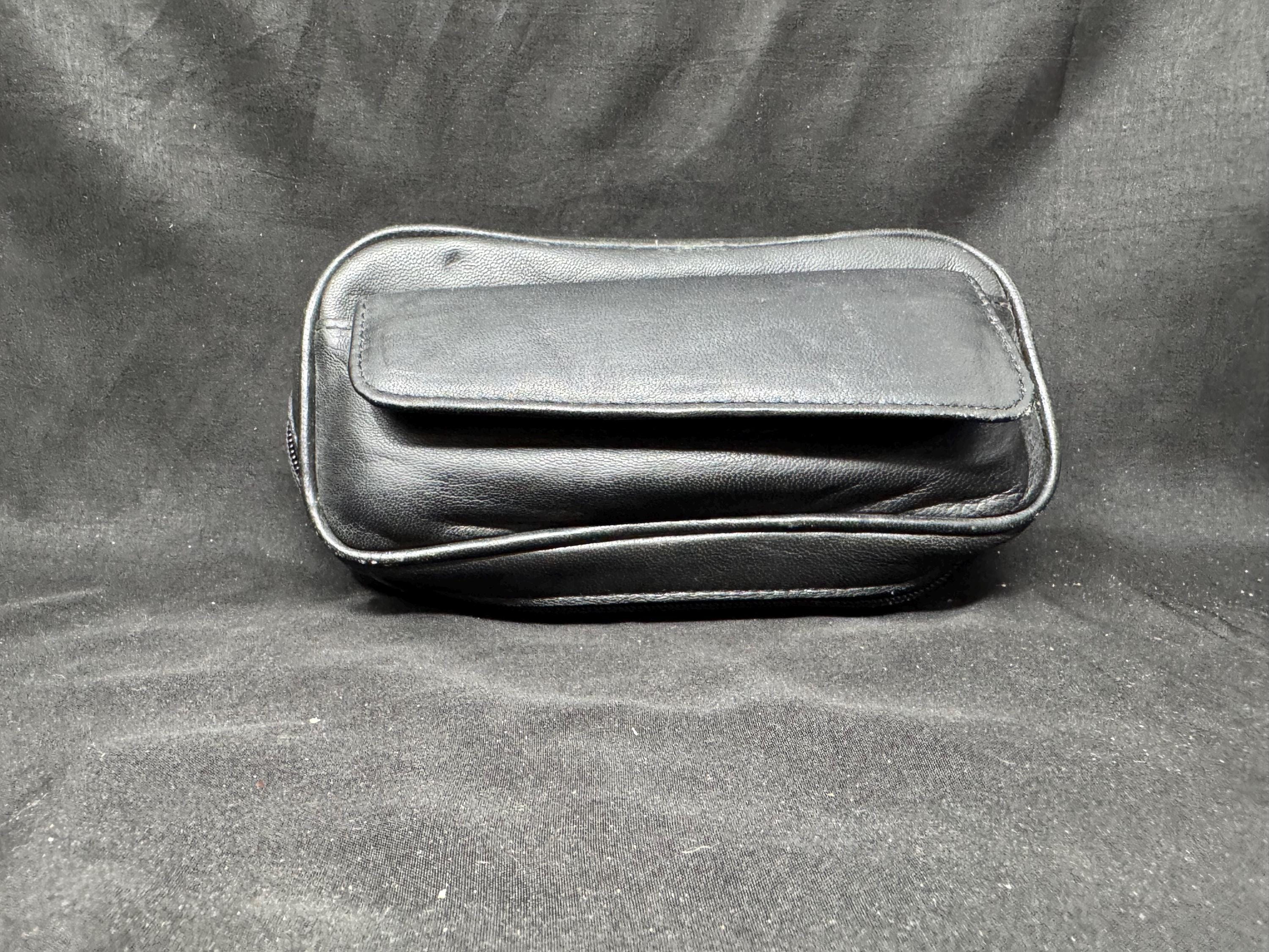 Vintage DENICOTEA German Leather 2-Pipe Bag | Modular Tobacco Kit NOS 5
