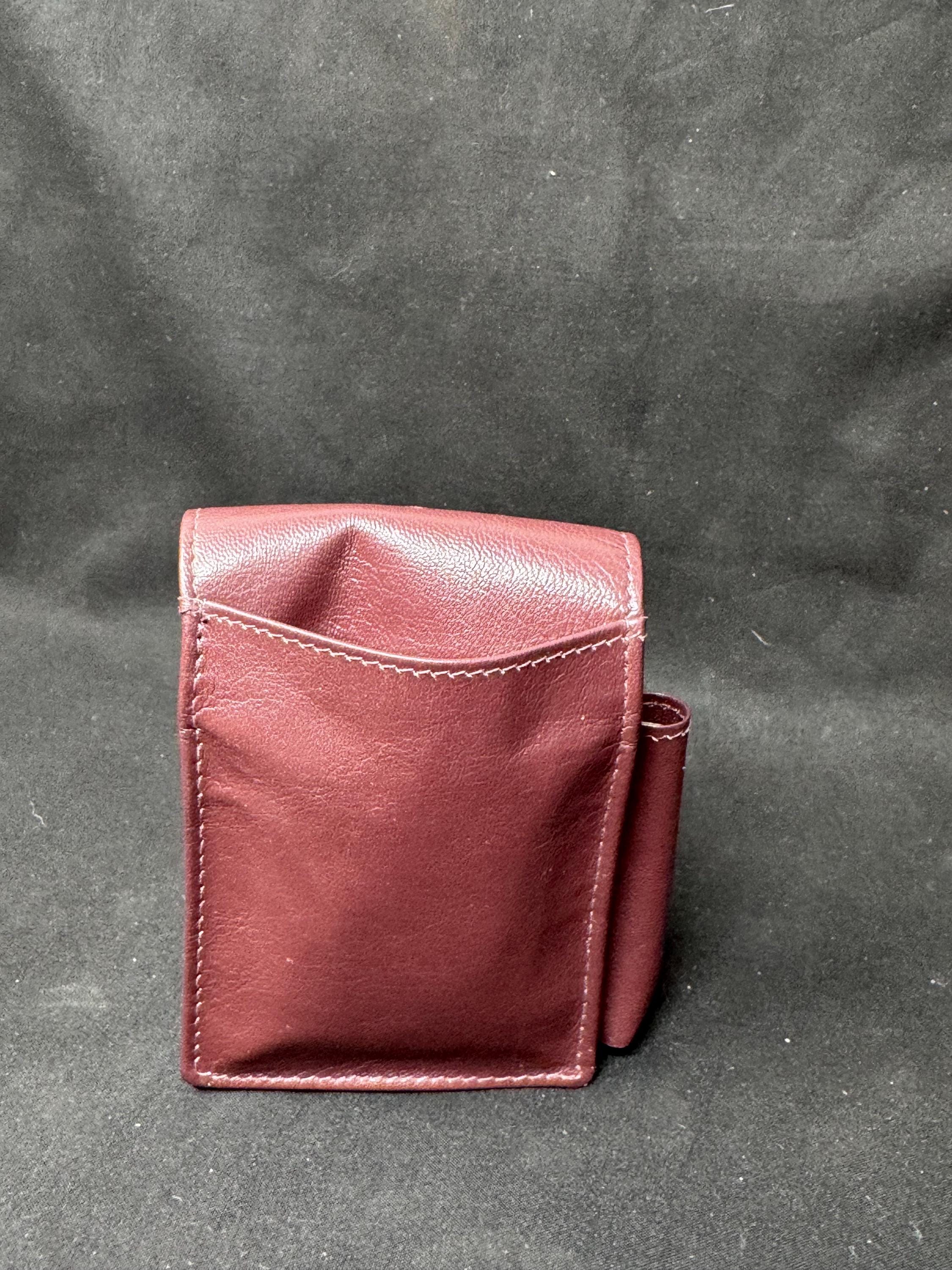 Vintage German Leather Cigarette & Lighter Case Set - NOS - SKU-026 2