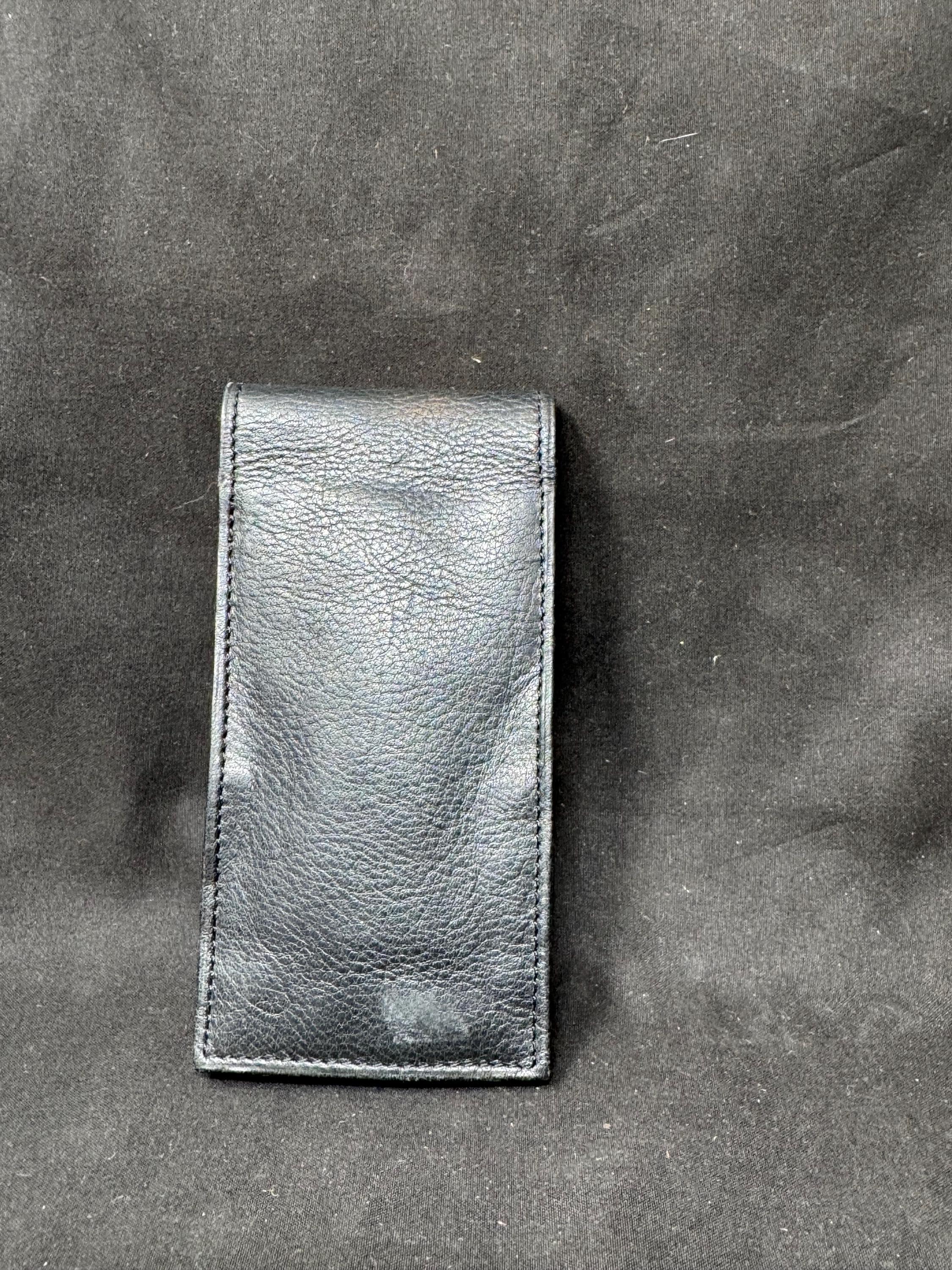 Vintage German Leather 3-Cigar Holder Case | Textured Travel Pocket Roll 3