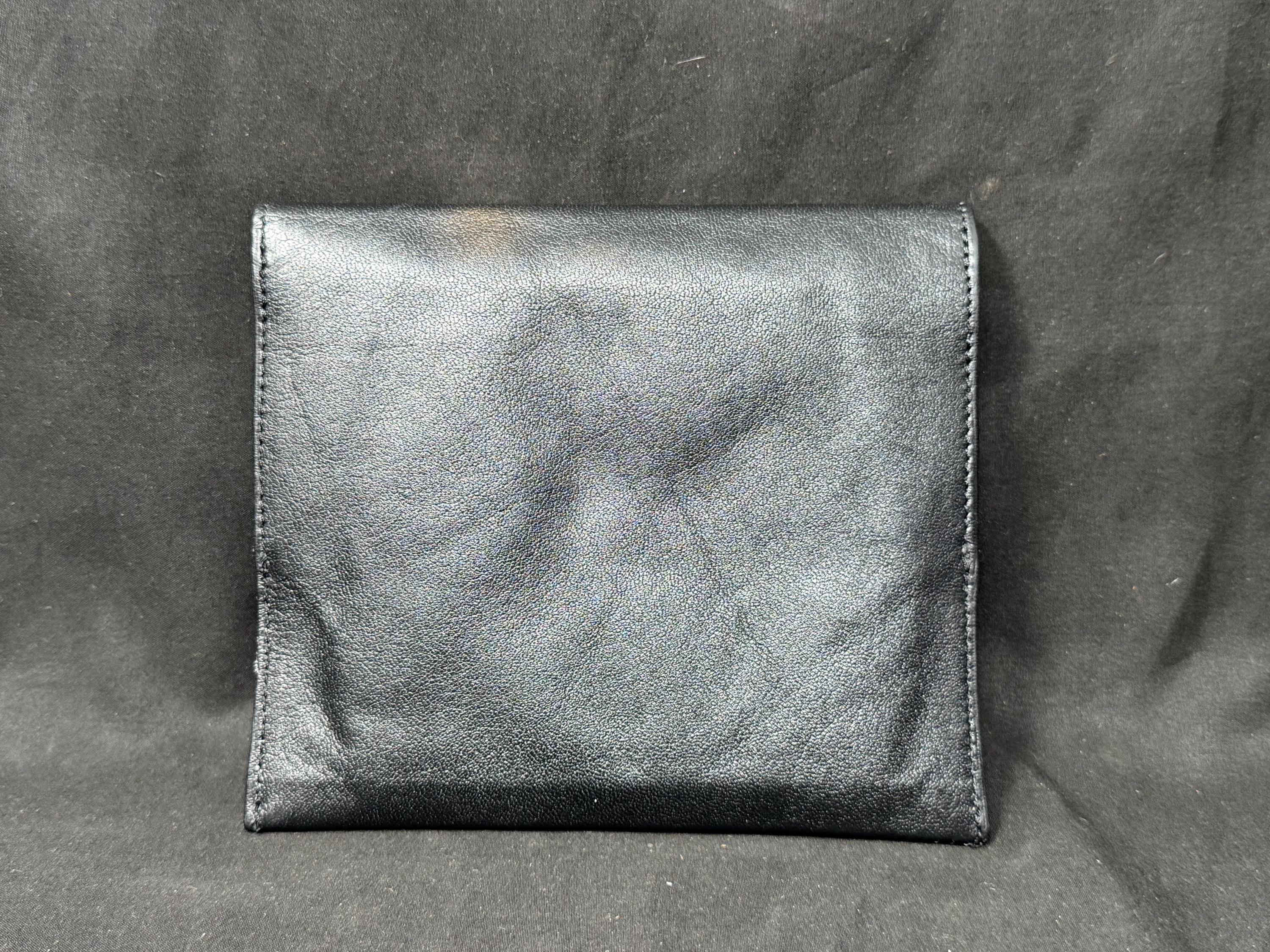 Genuine Leather Tobacco Pouch - 6x7 Oversized Roll-Up, Medical Rubber Lined 2