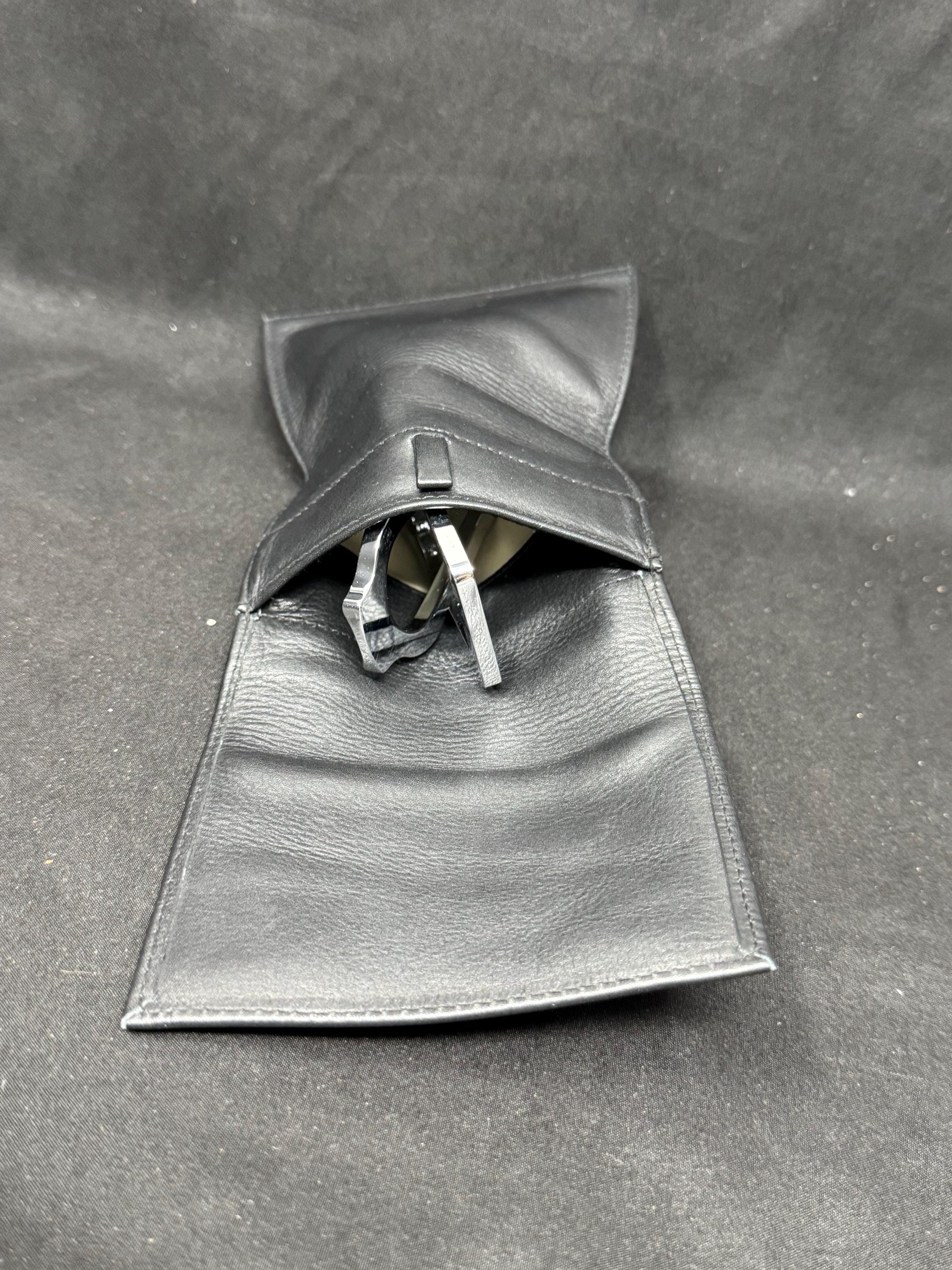 Vintage German Leather Tobacco Pouch | Roll-Up 2oz Tin Case.SKU-226 9