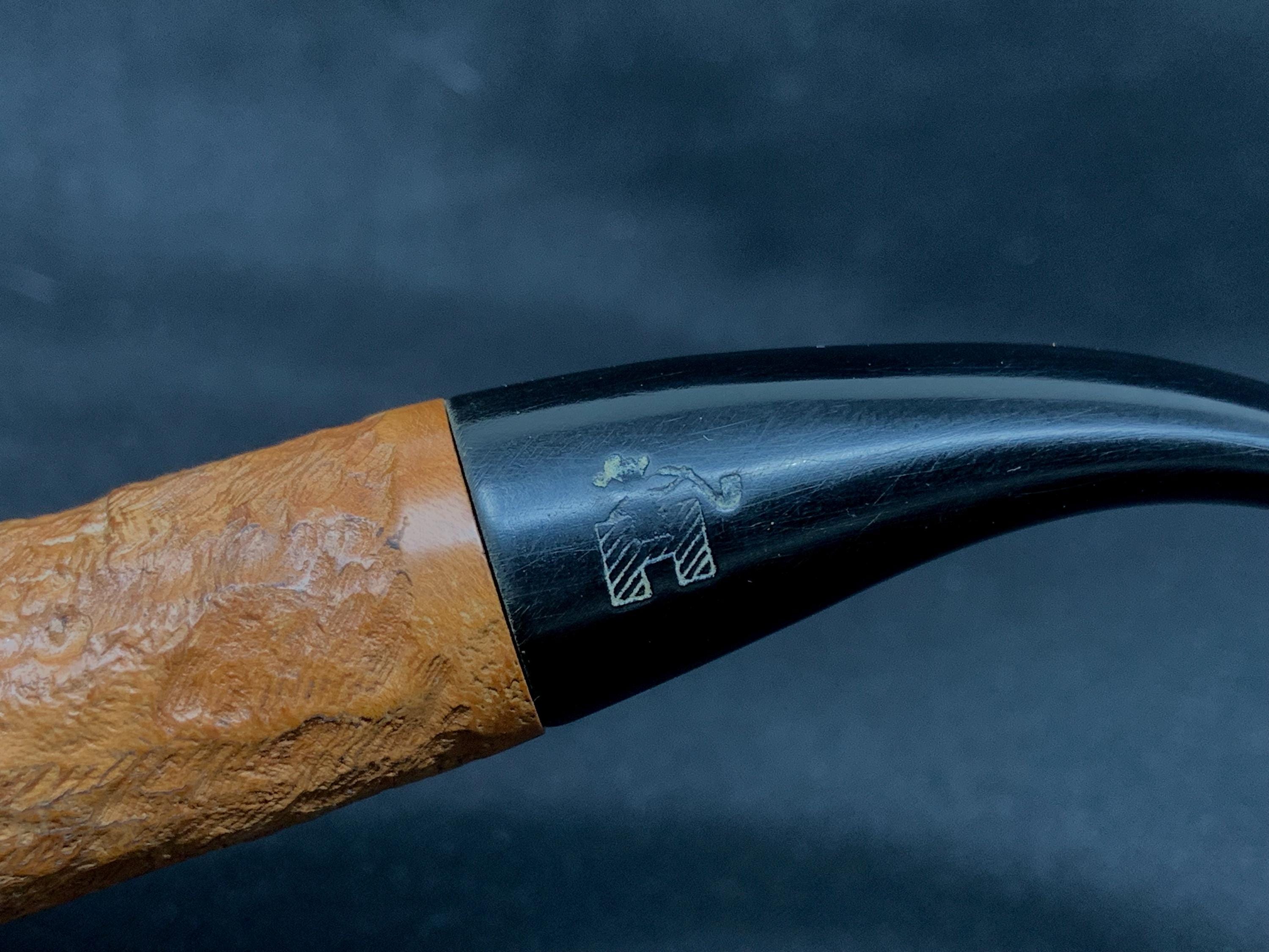 Peter Heinrichs Bent Sandblast Apple 9mm Filter Estate Pipe, London 9