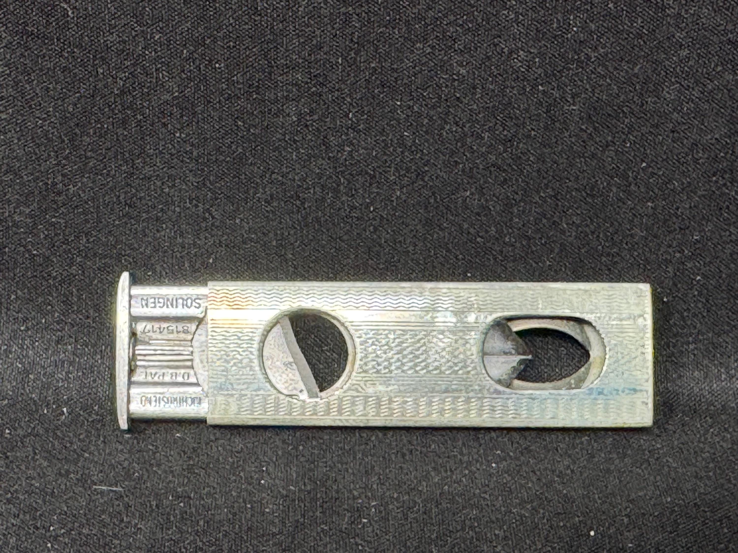 Donatus Solingen Nichtrostend D.B. Pat. 815417 Dual-Cut Cigar Cutter, circa 1951 3