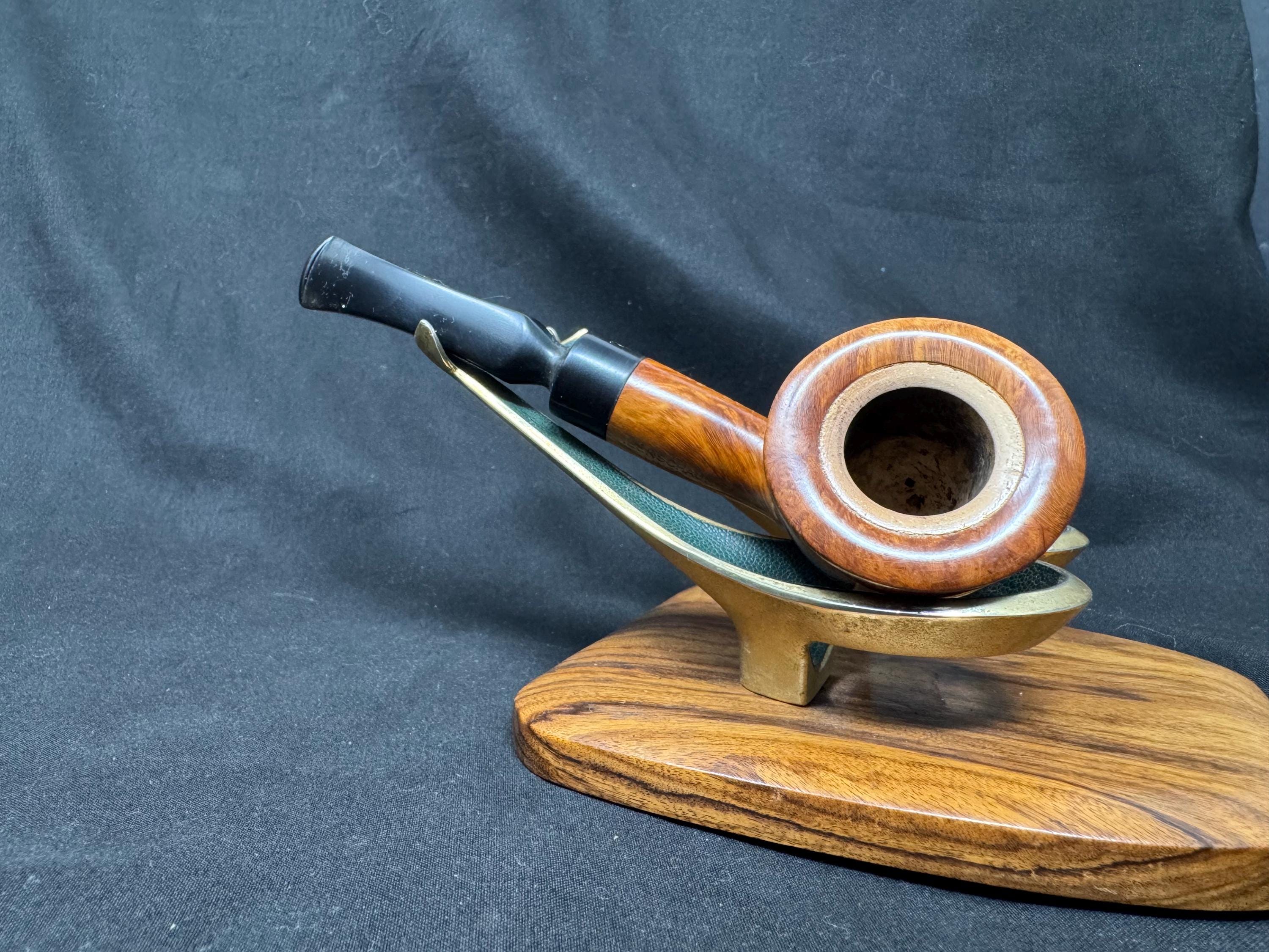 Las Vegas 4016 Meerschaum-Lined Briar Dublin | Ornate Floral Rim Saddle Stem 9
