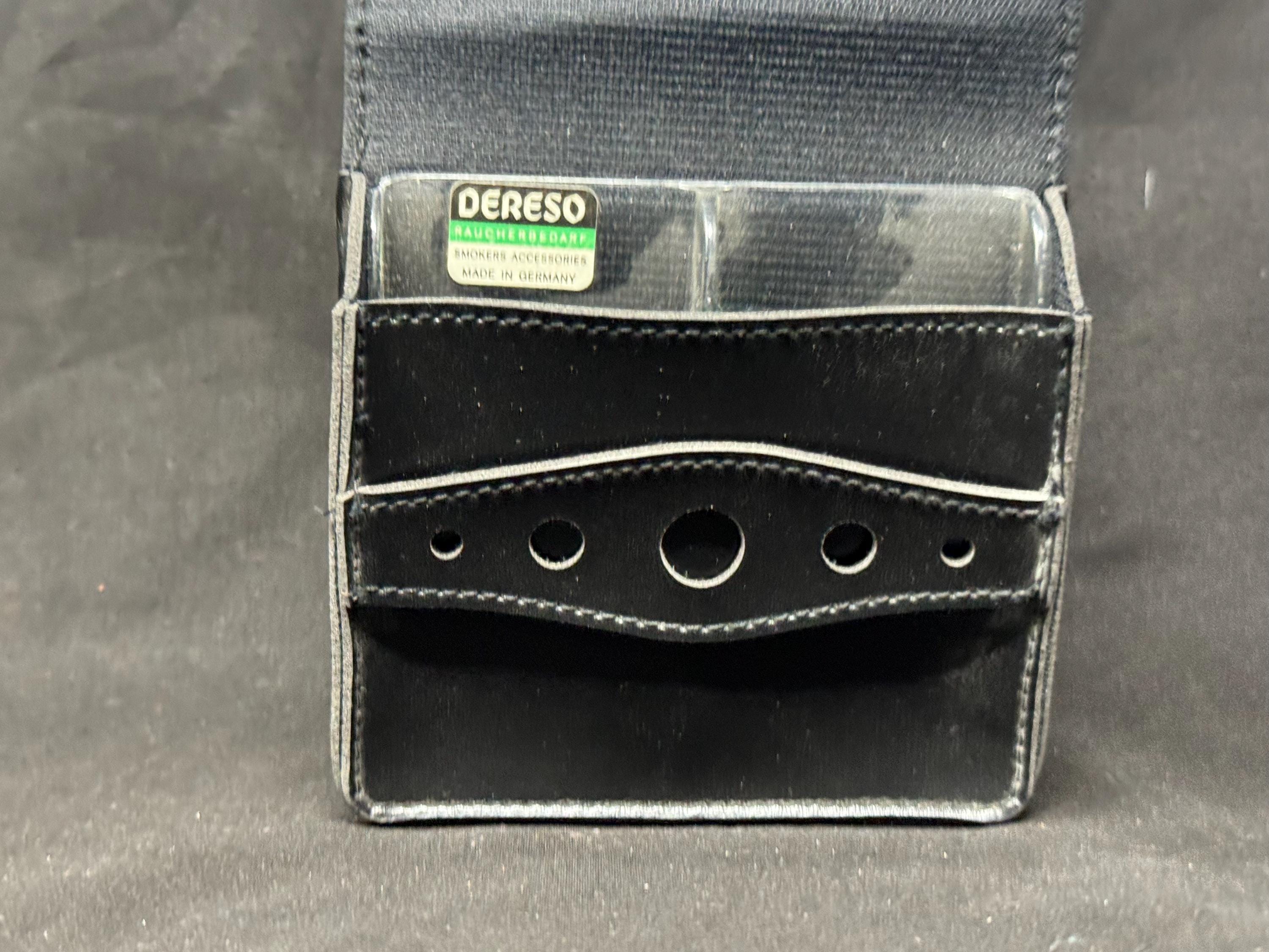 Vintage DERESO Genuine Leather 4-Cigar Case | German Offenbach Craftsmanship 2